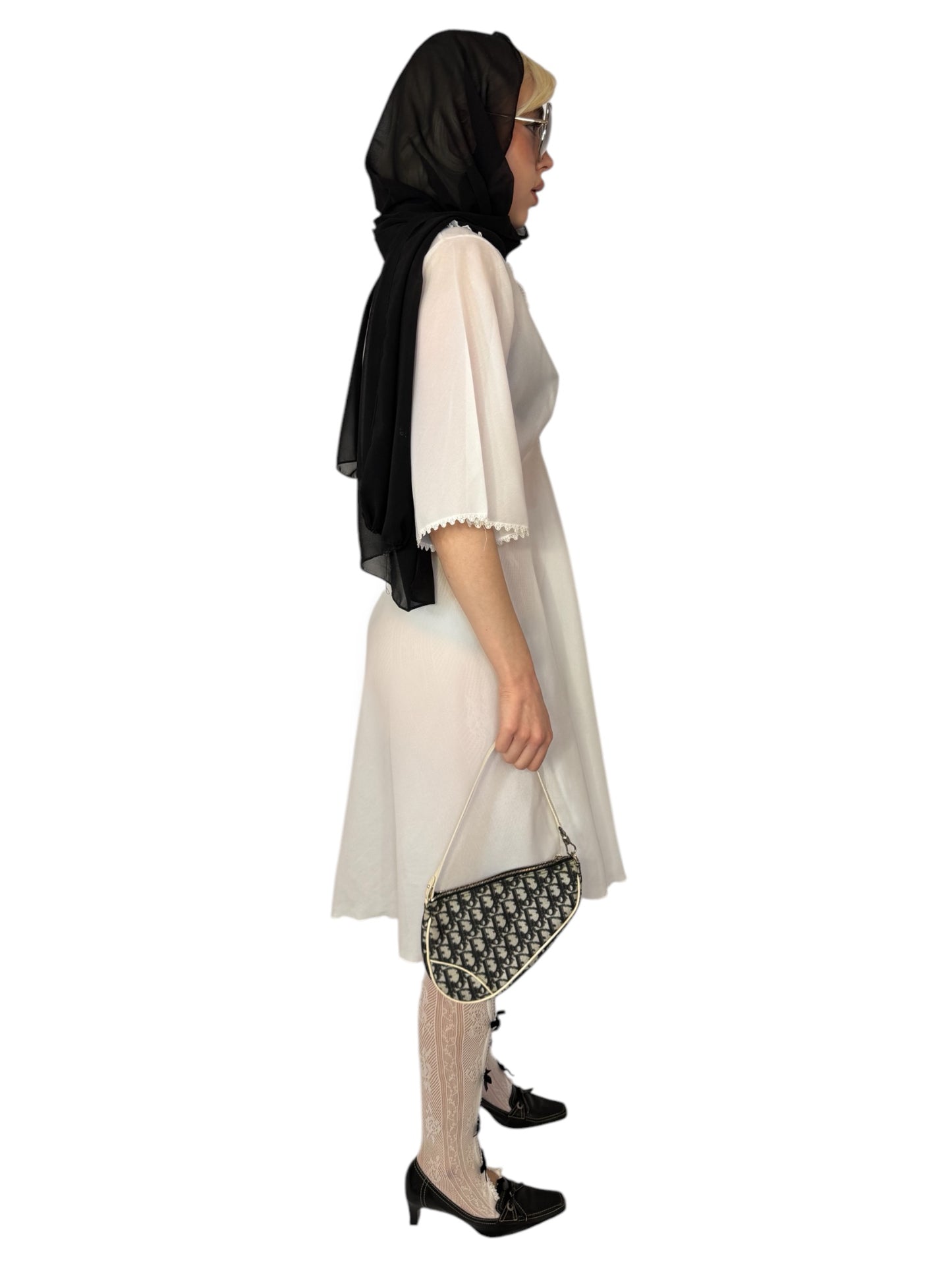 White Sheer Slip Dress
