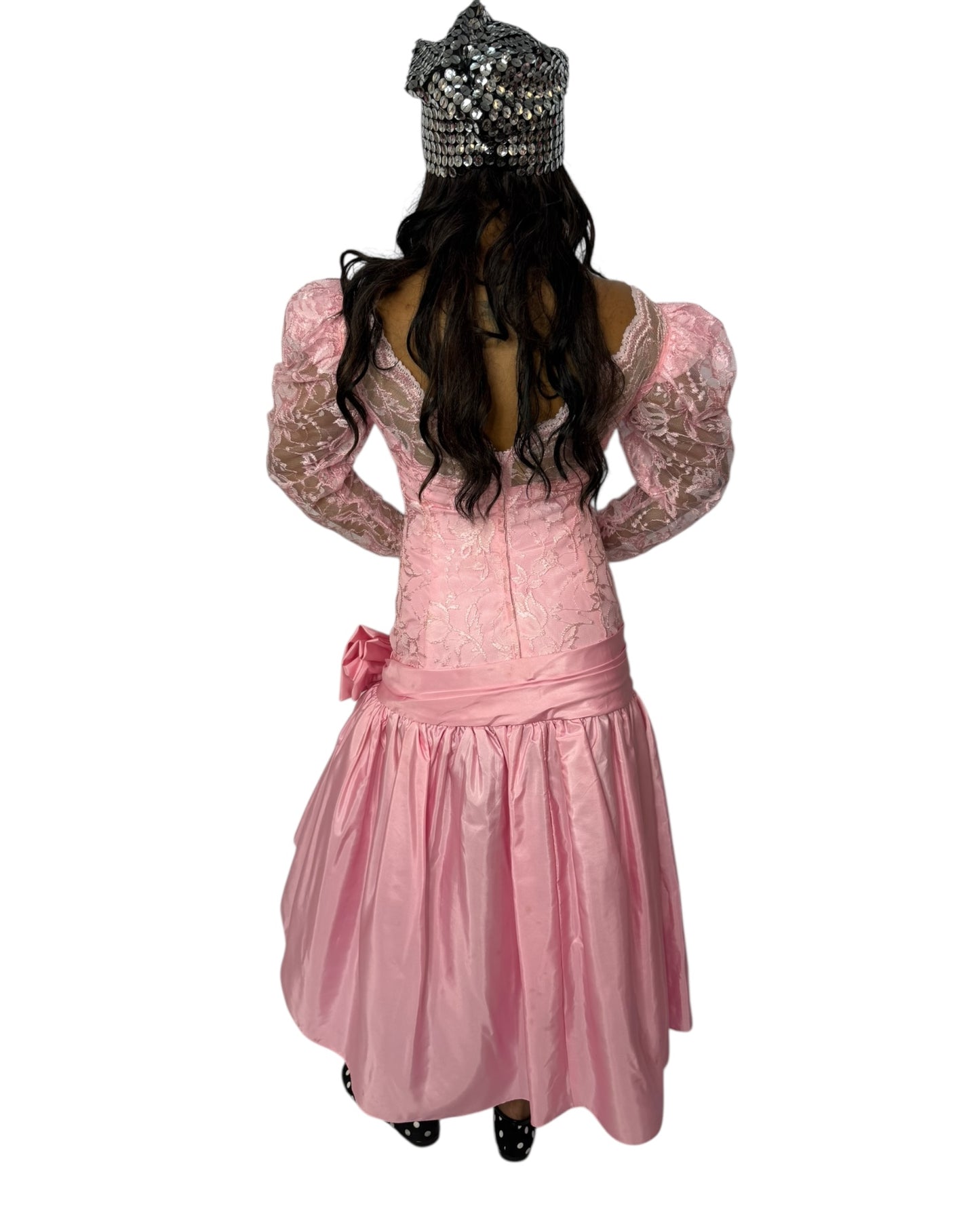 80s Lace Prom Dress