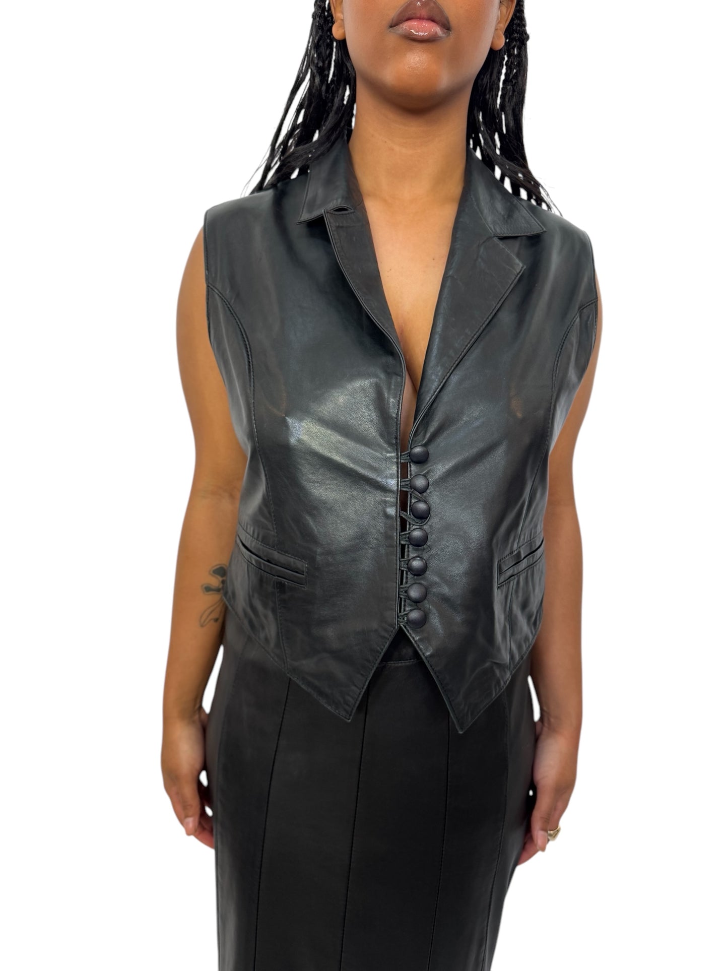1980's Leather Vest