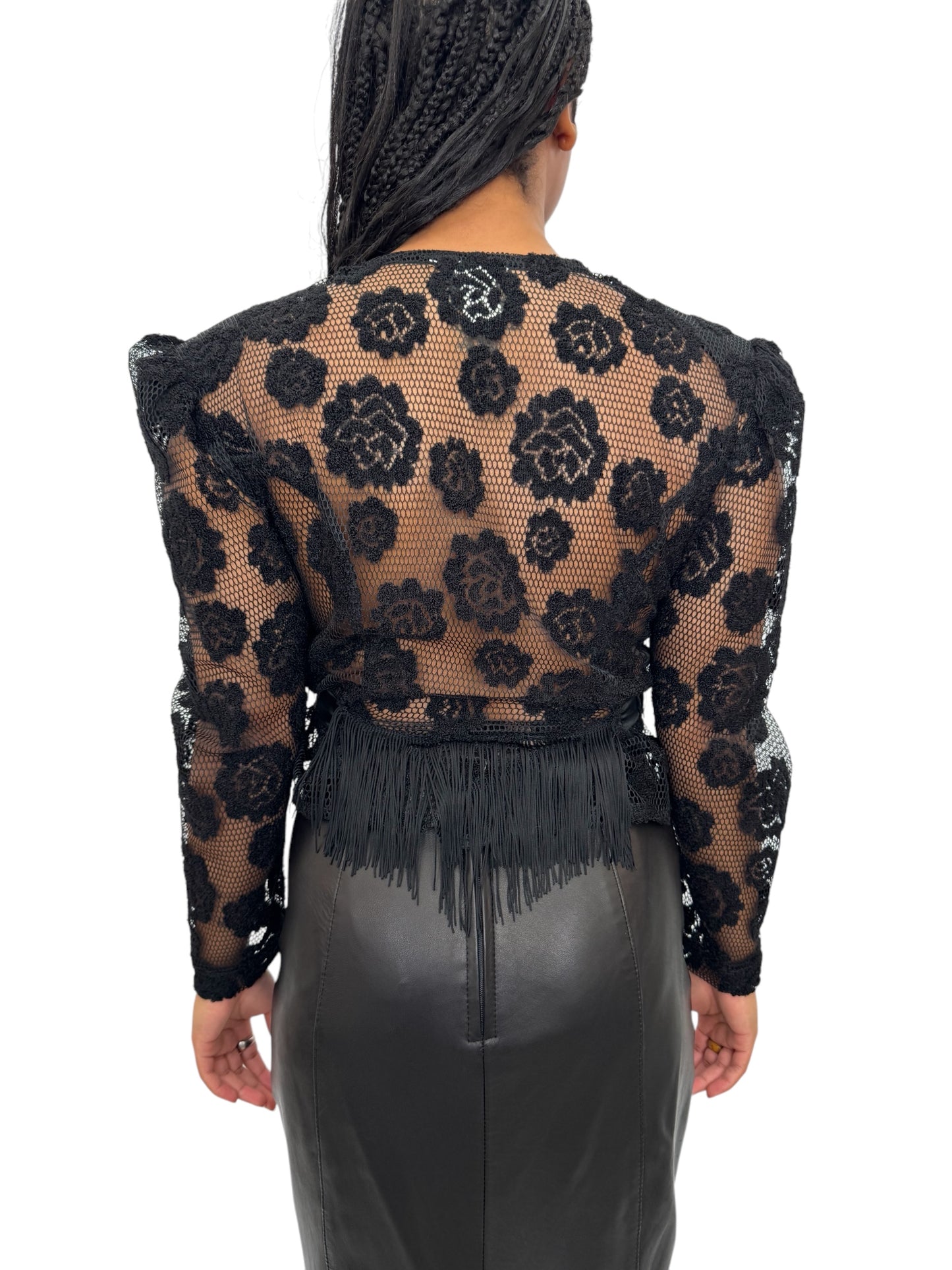 1980's Lace and Fringe Blazer
