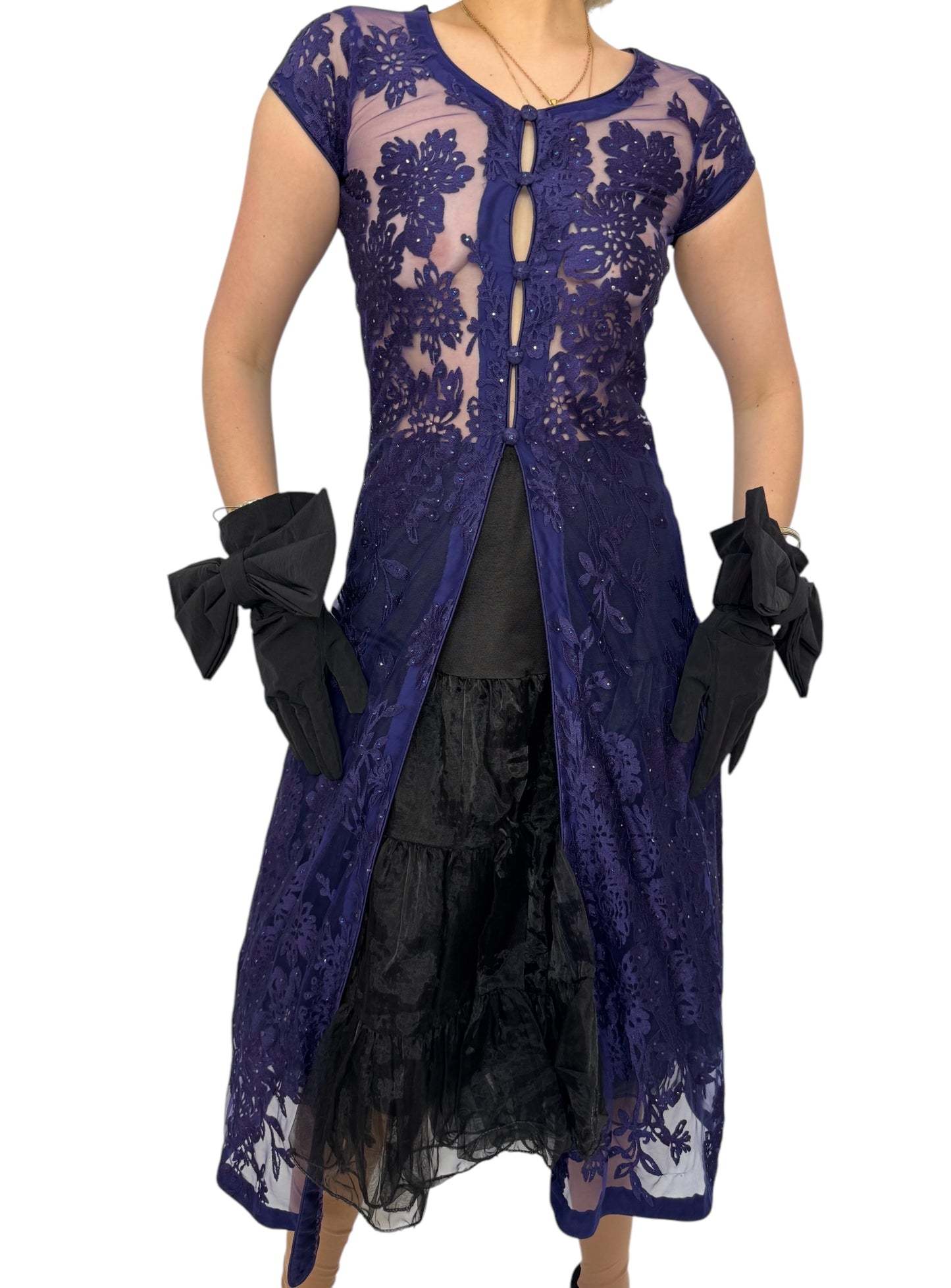 Vintage Beaded Lace Dress