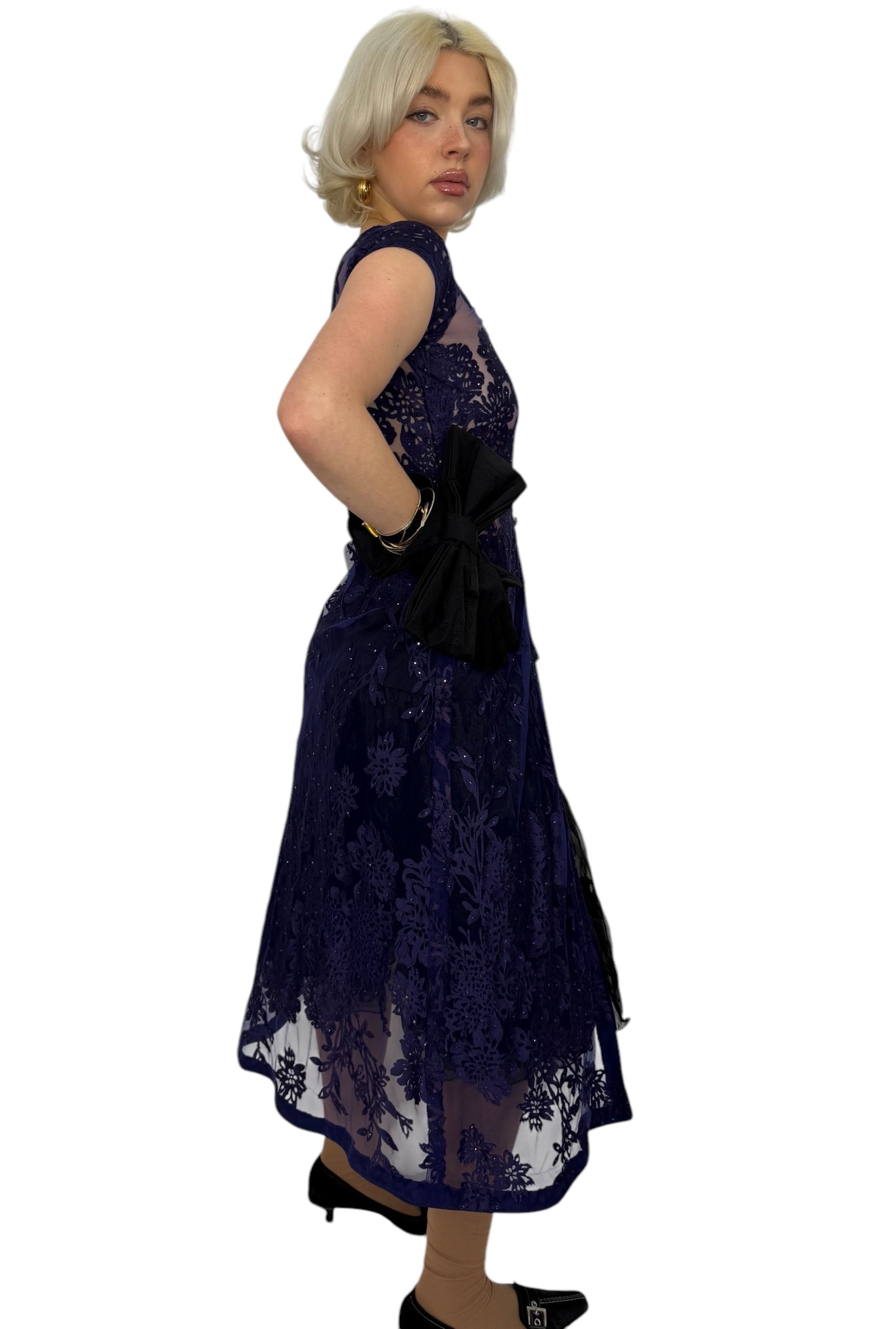 Vintage Beaded Lace Dress