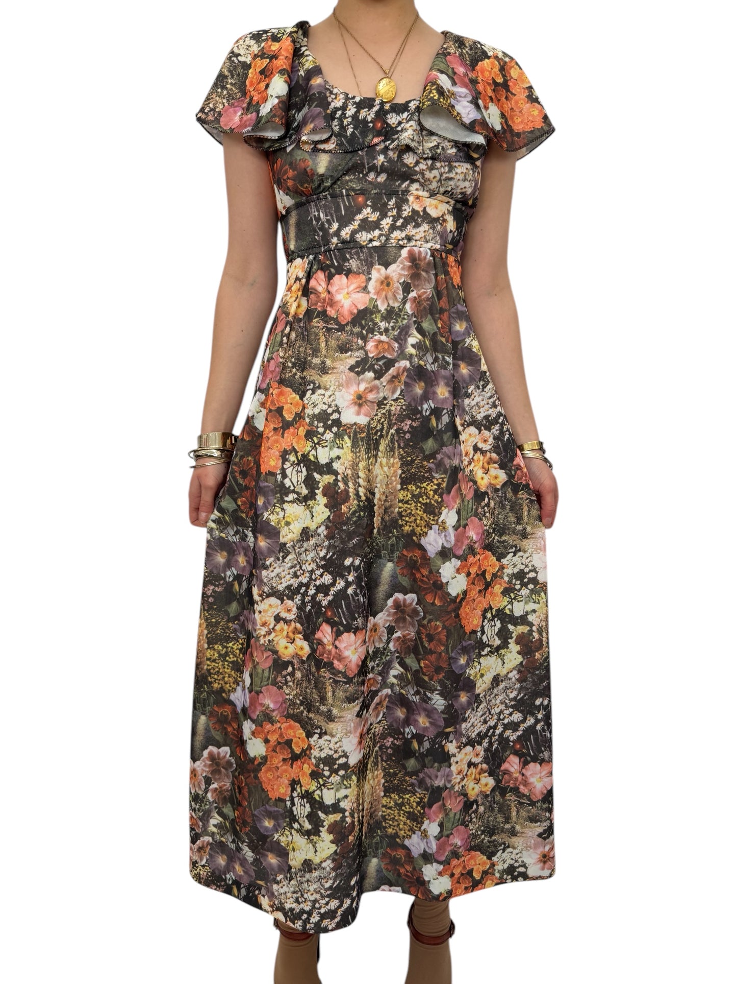 1970's Garden/Floral Printed dress