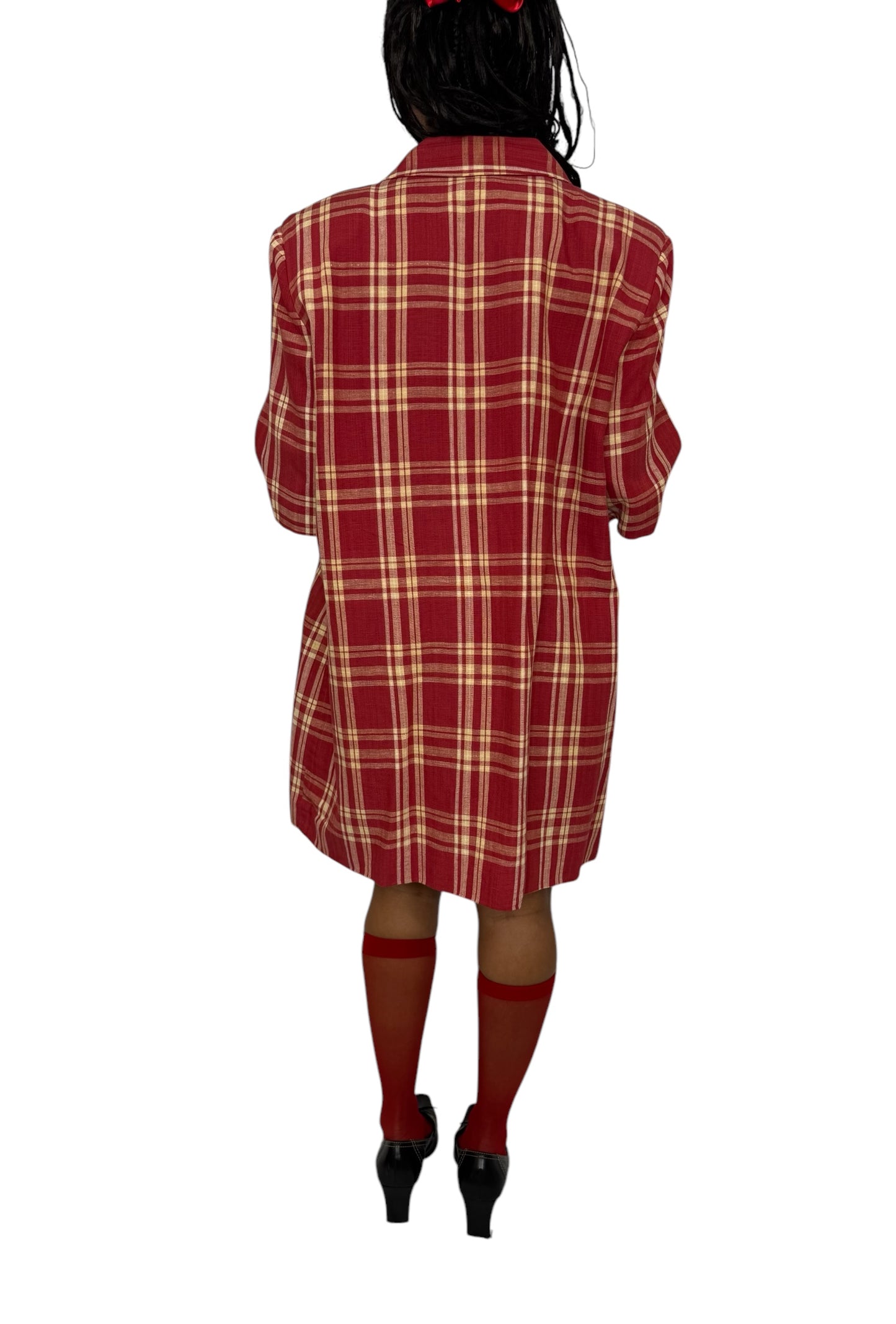 1980's Plaid Blazer Dress