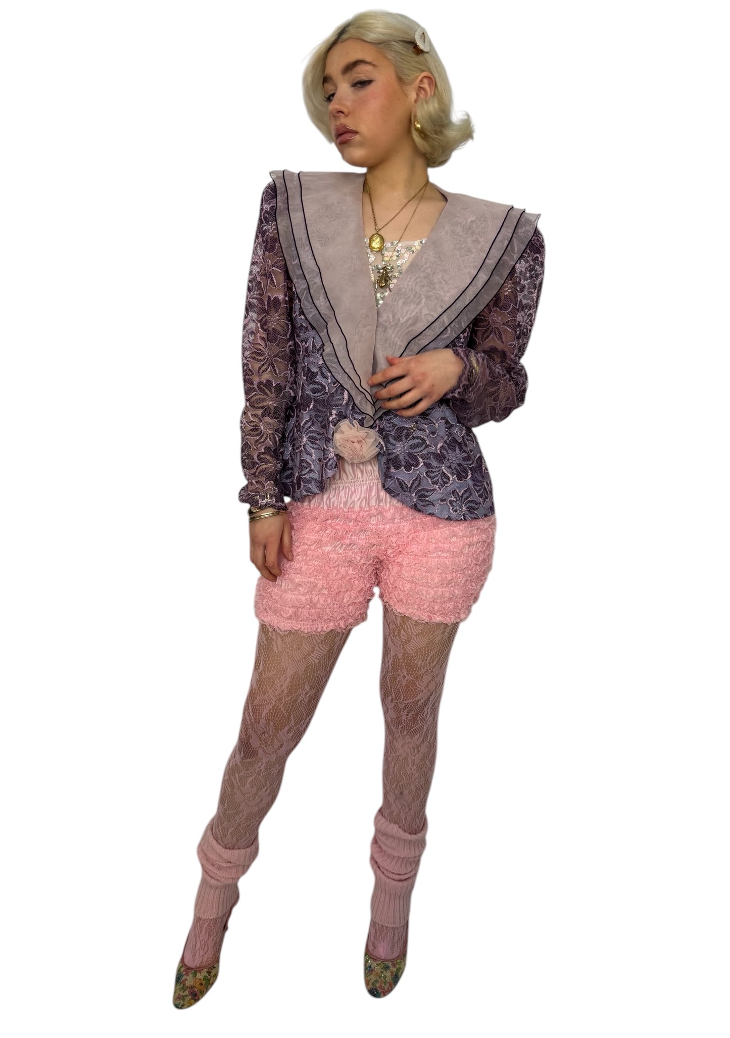 1980's Hand Dyed Lace Blazer