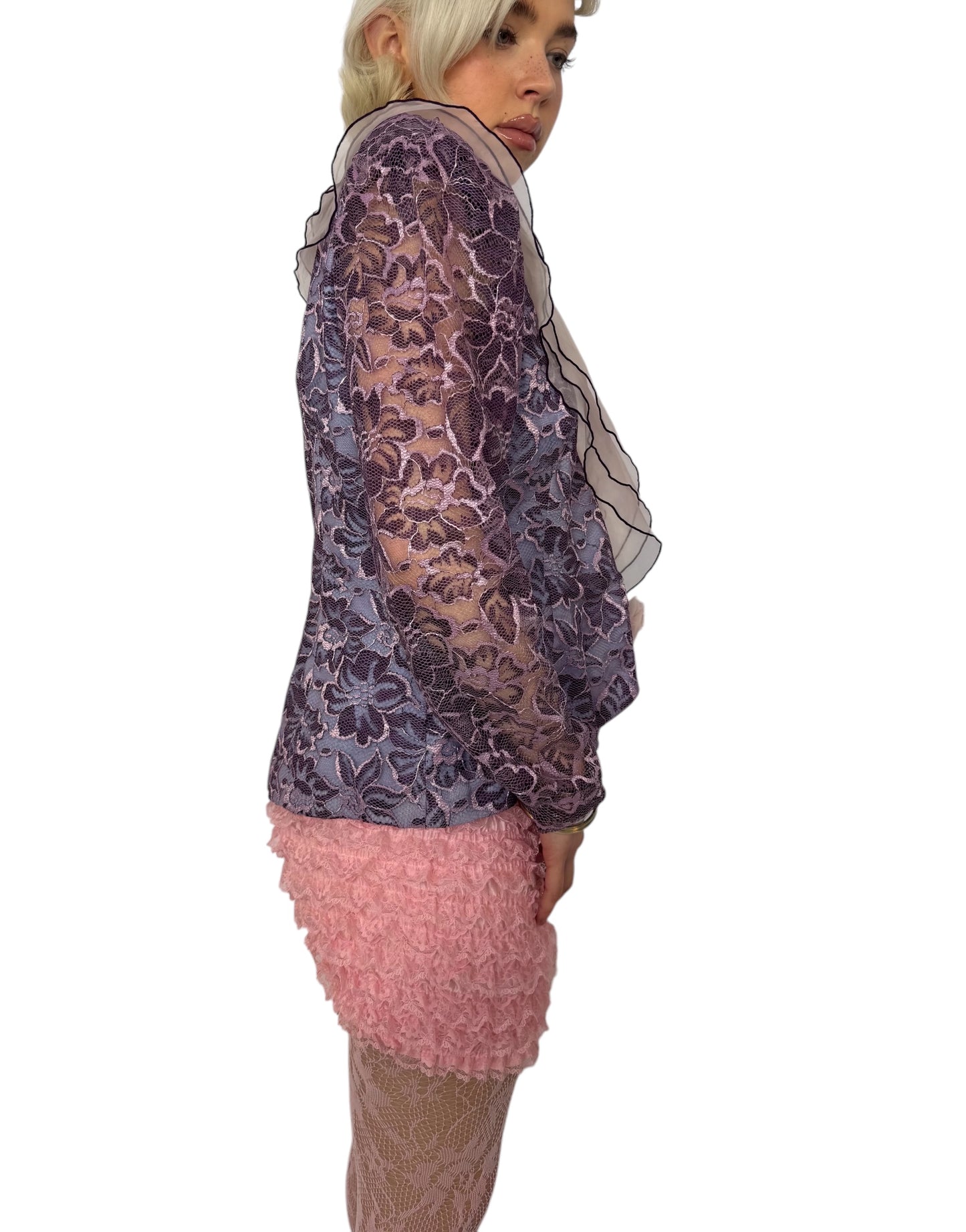 1980's Hand Dyed Lace Blazer