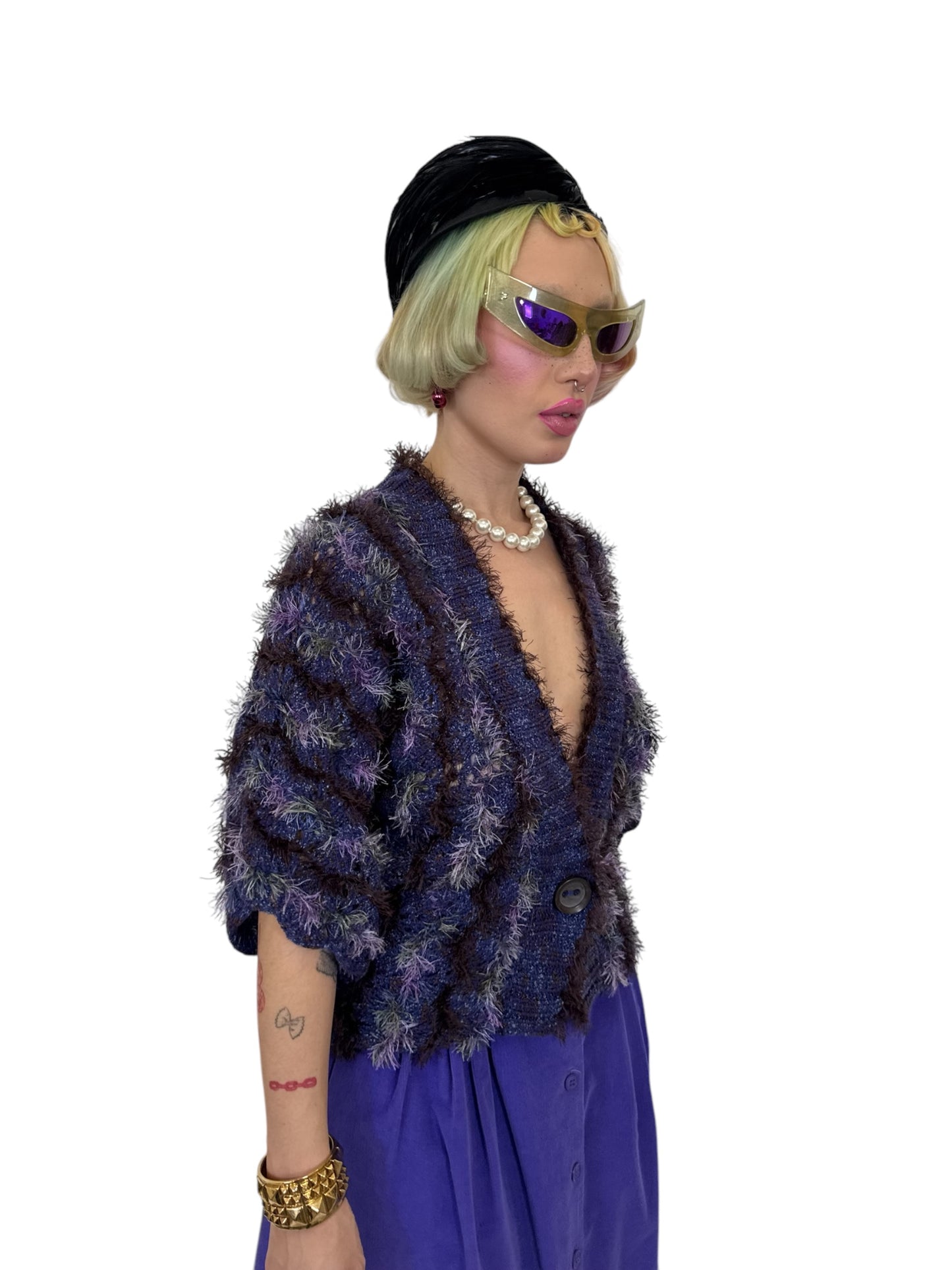 Y2K Purple Cardigan