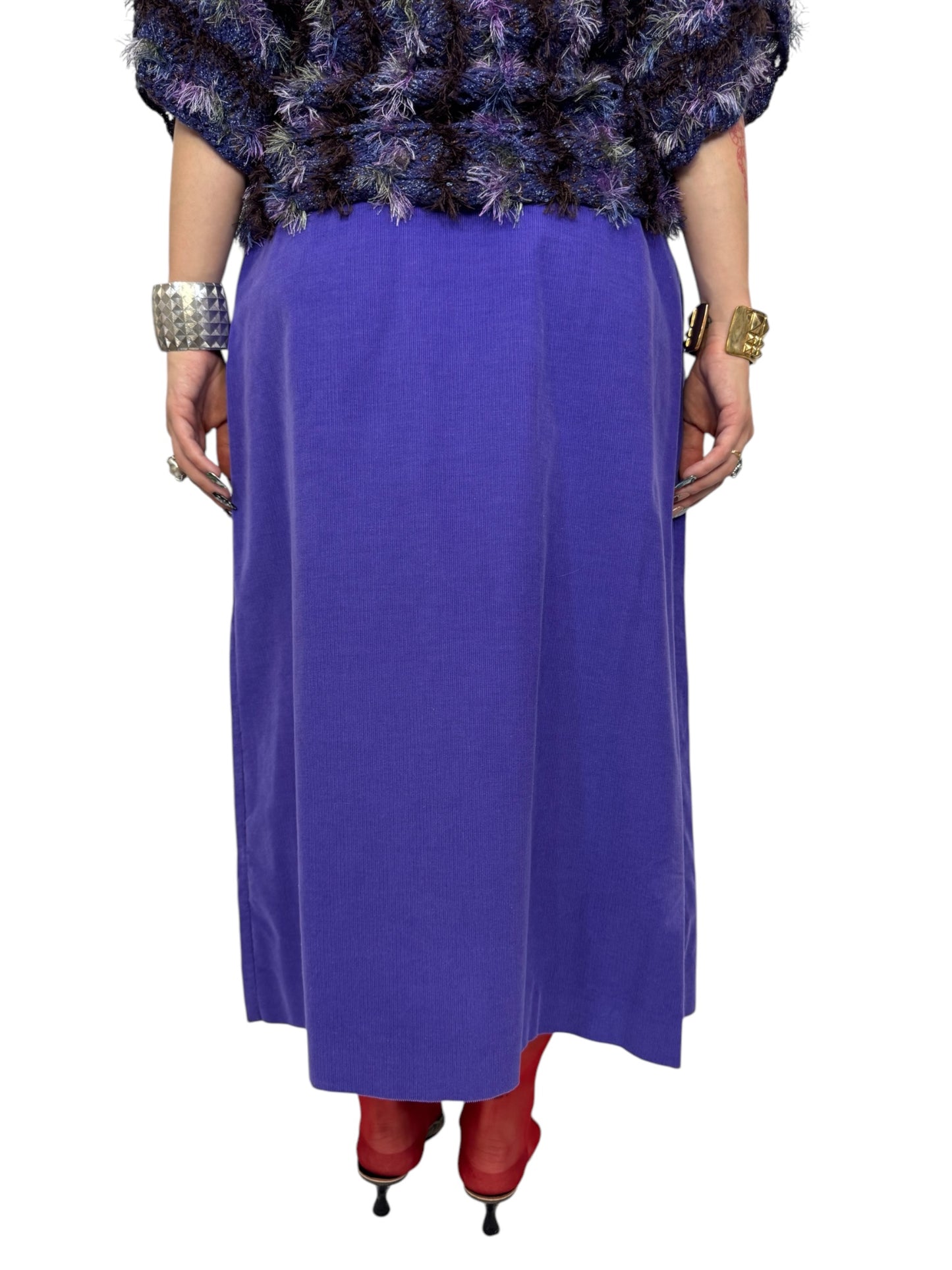 80's Purple Corduroy Skirt