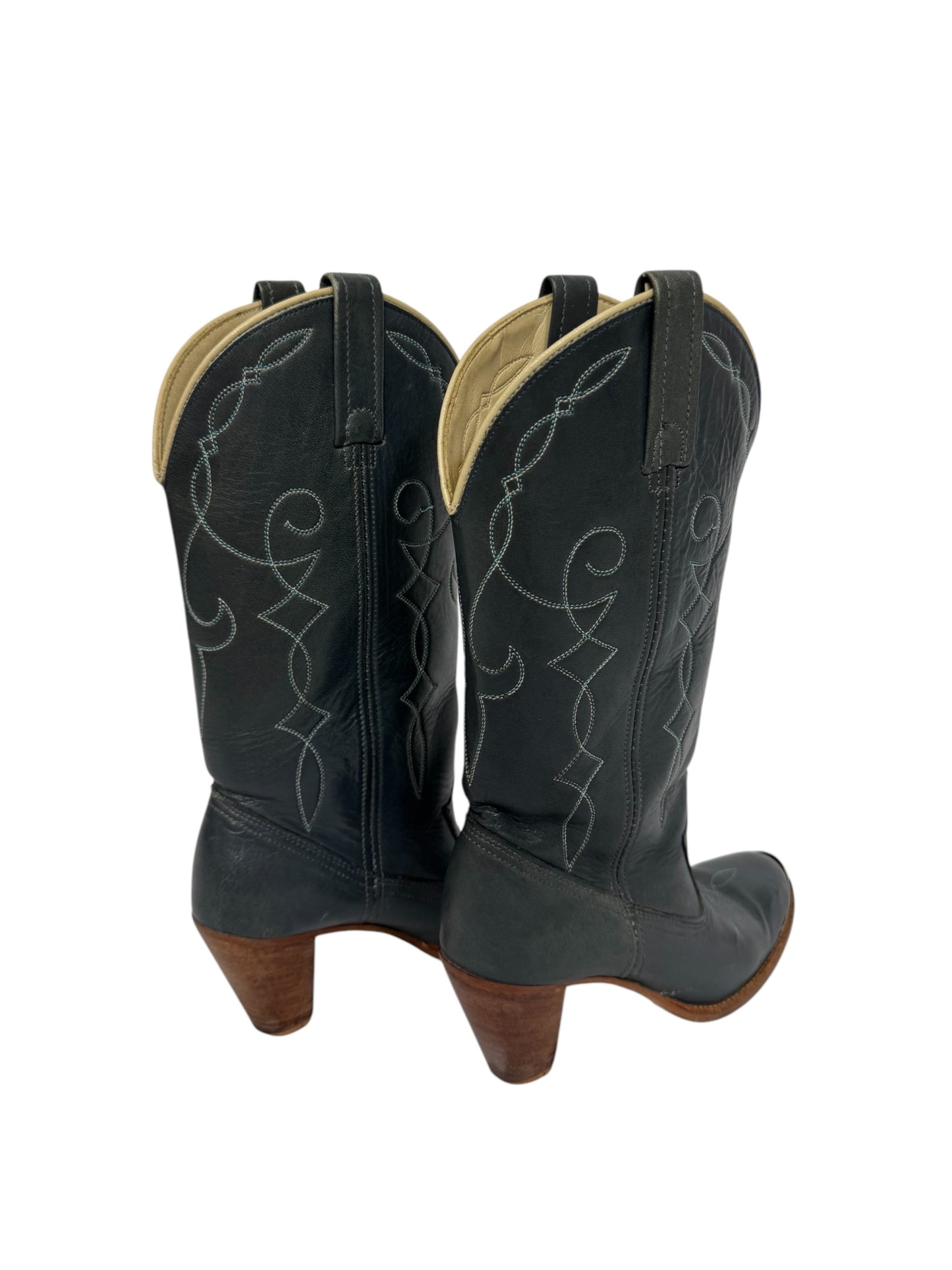 Vintage Blue Cowboy Boots