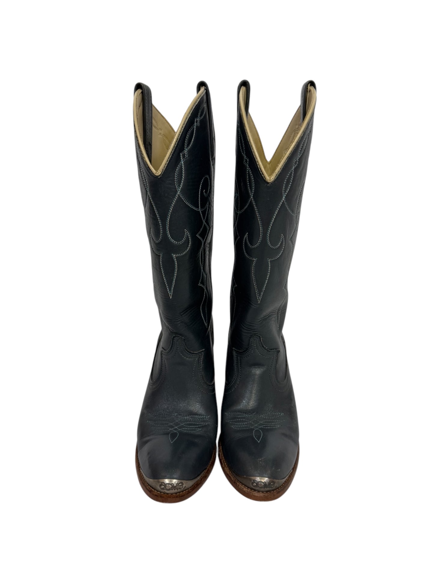 Vintage Blue Cowboy Boots