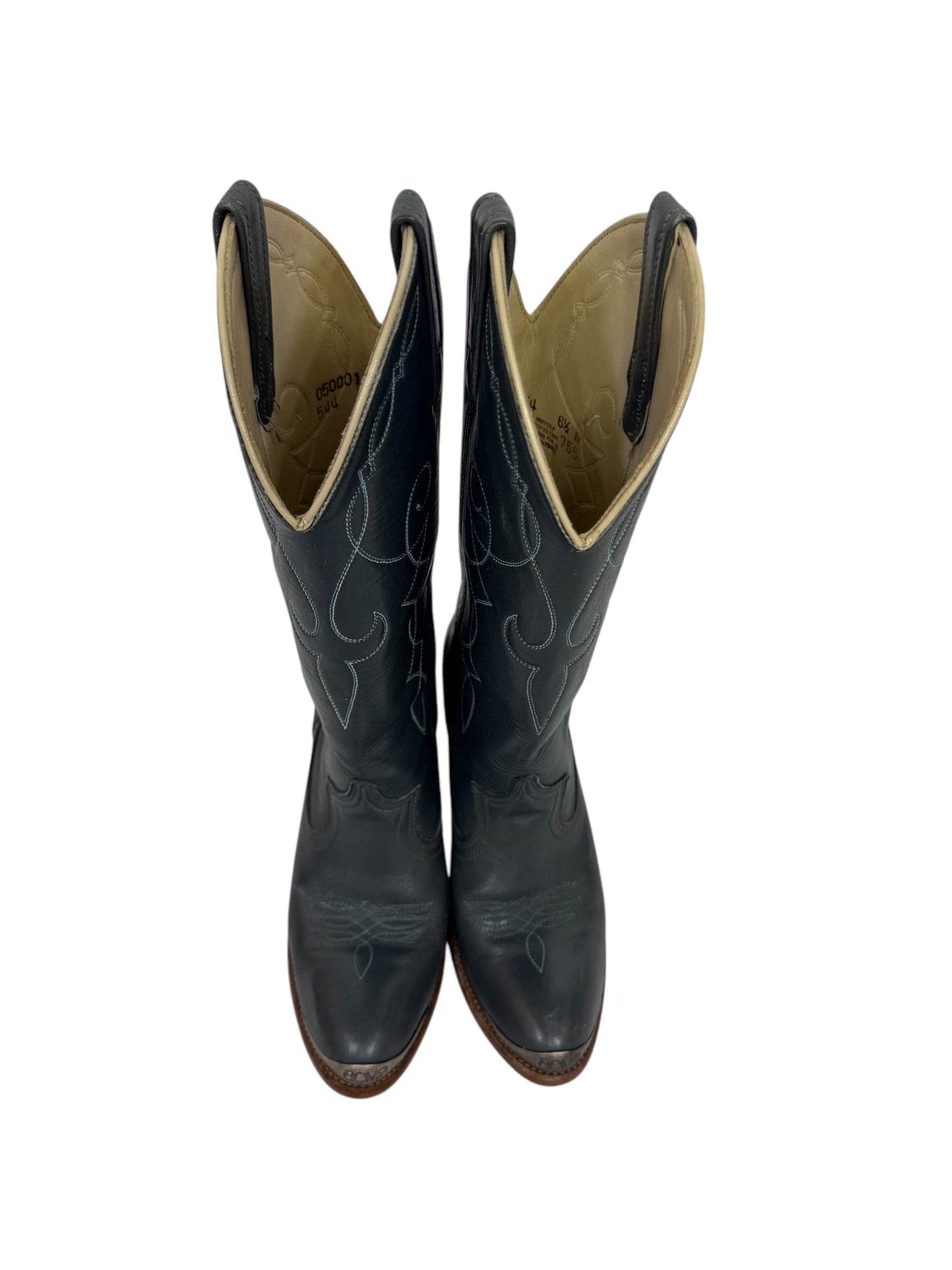 Vintage Blue Cowboy Boots