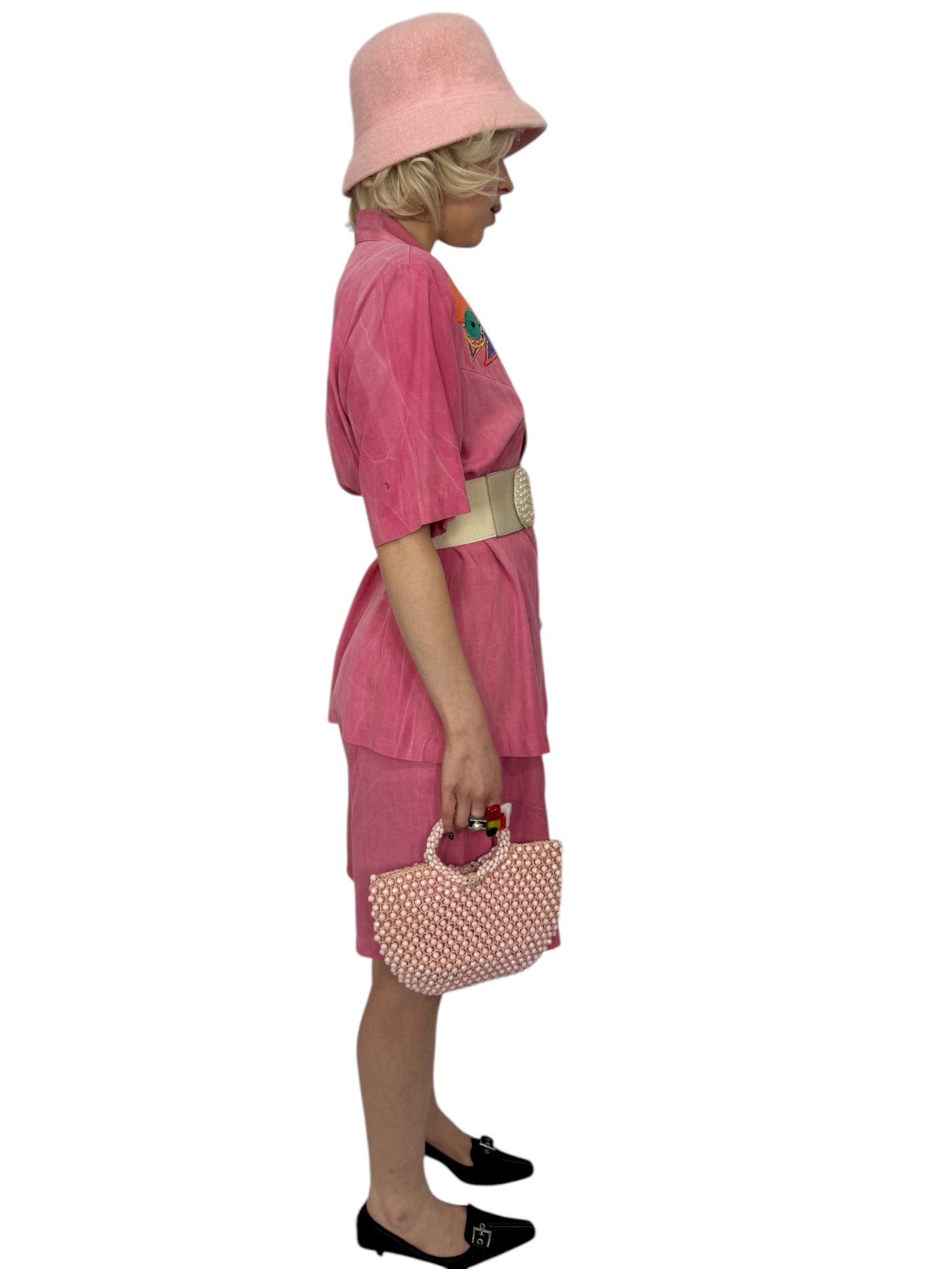 Pink Beaded Bag