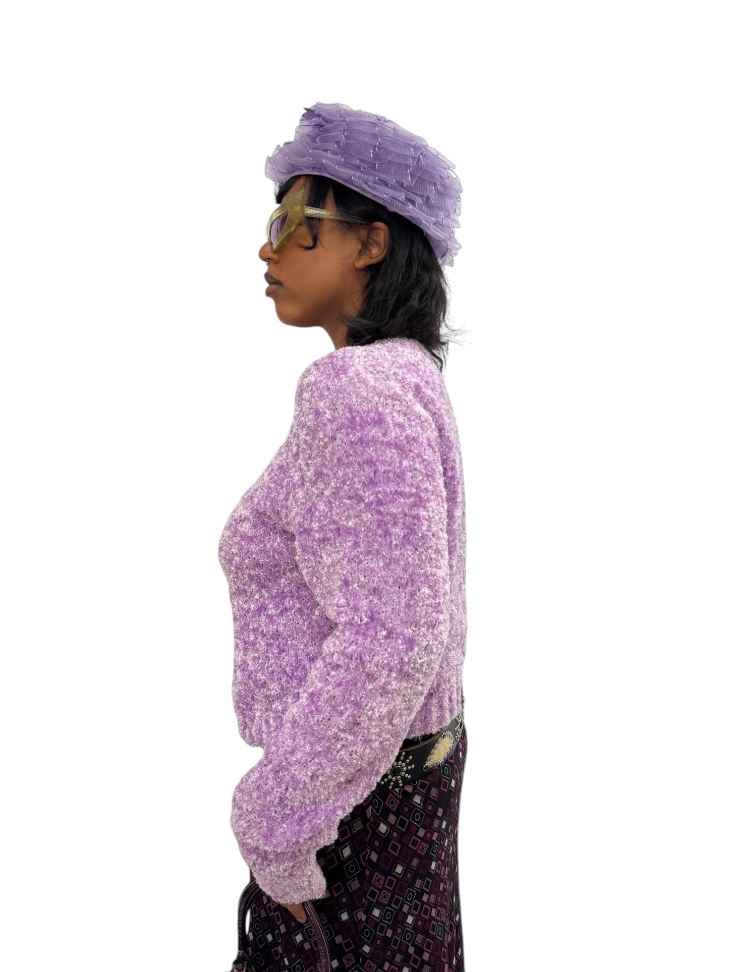 Purple Y2K Cardigan