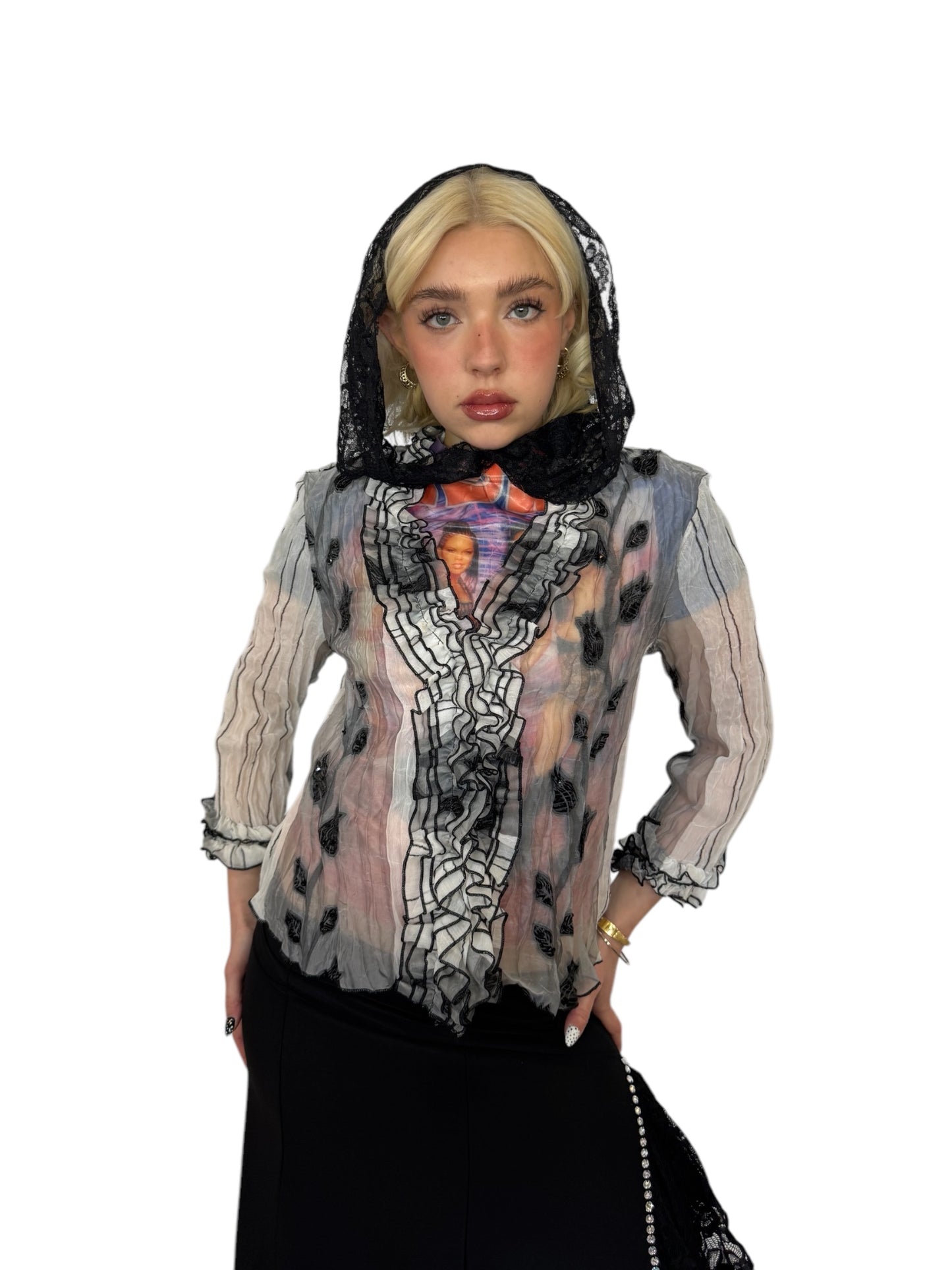 90's Crinkle Blouse