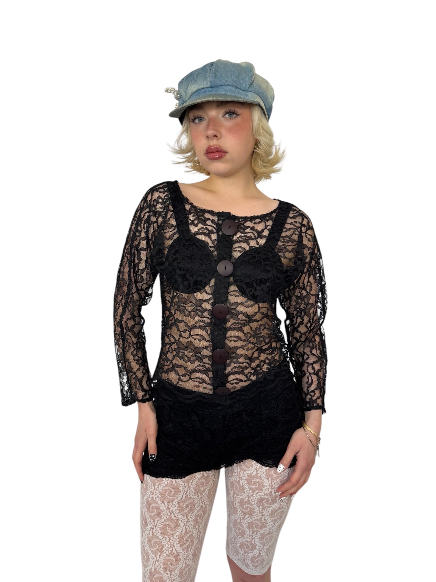 Lace Buttoned Cardigan