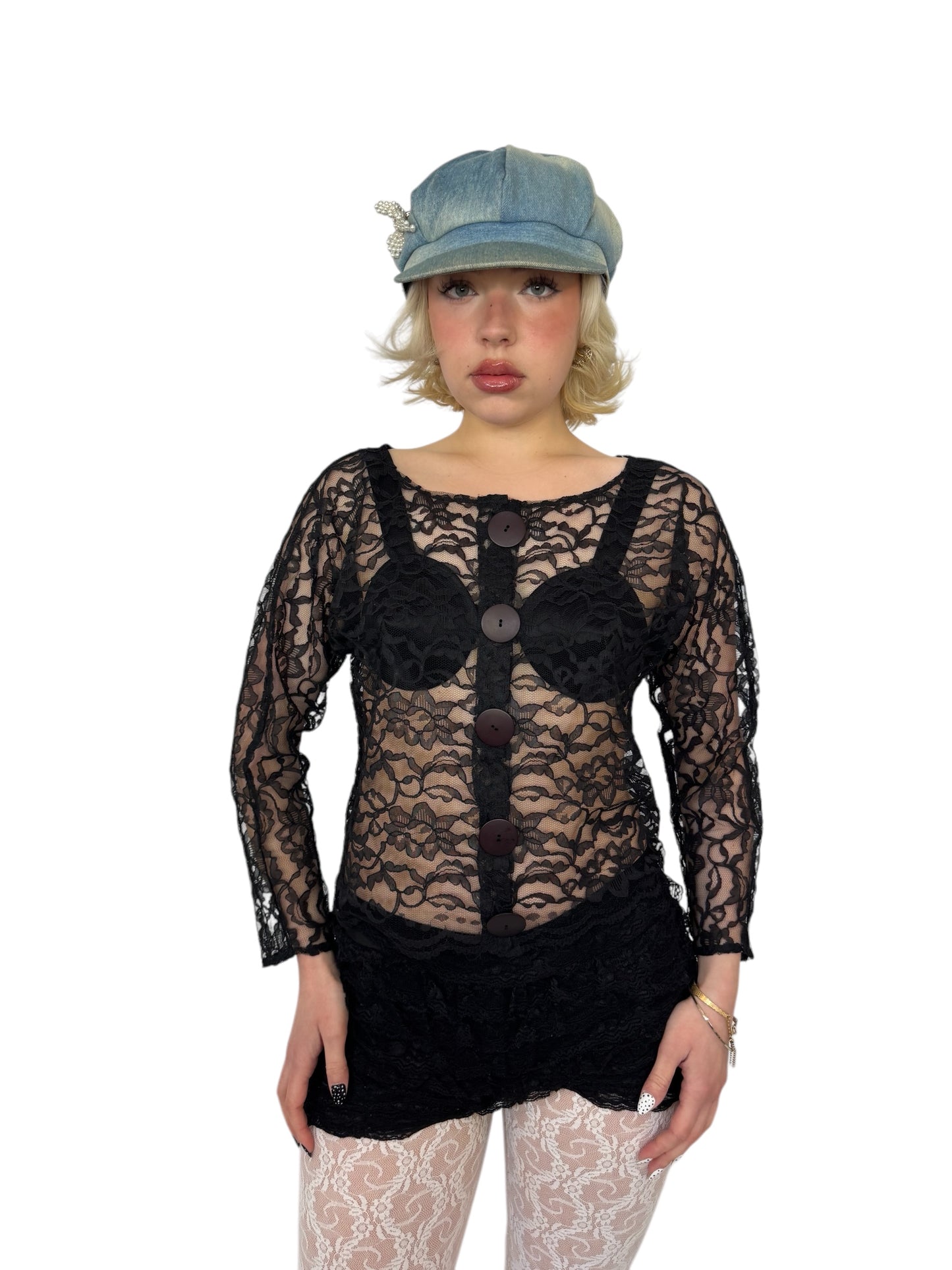 Lace Buttoned Cardigan