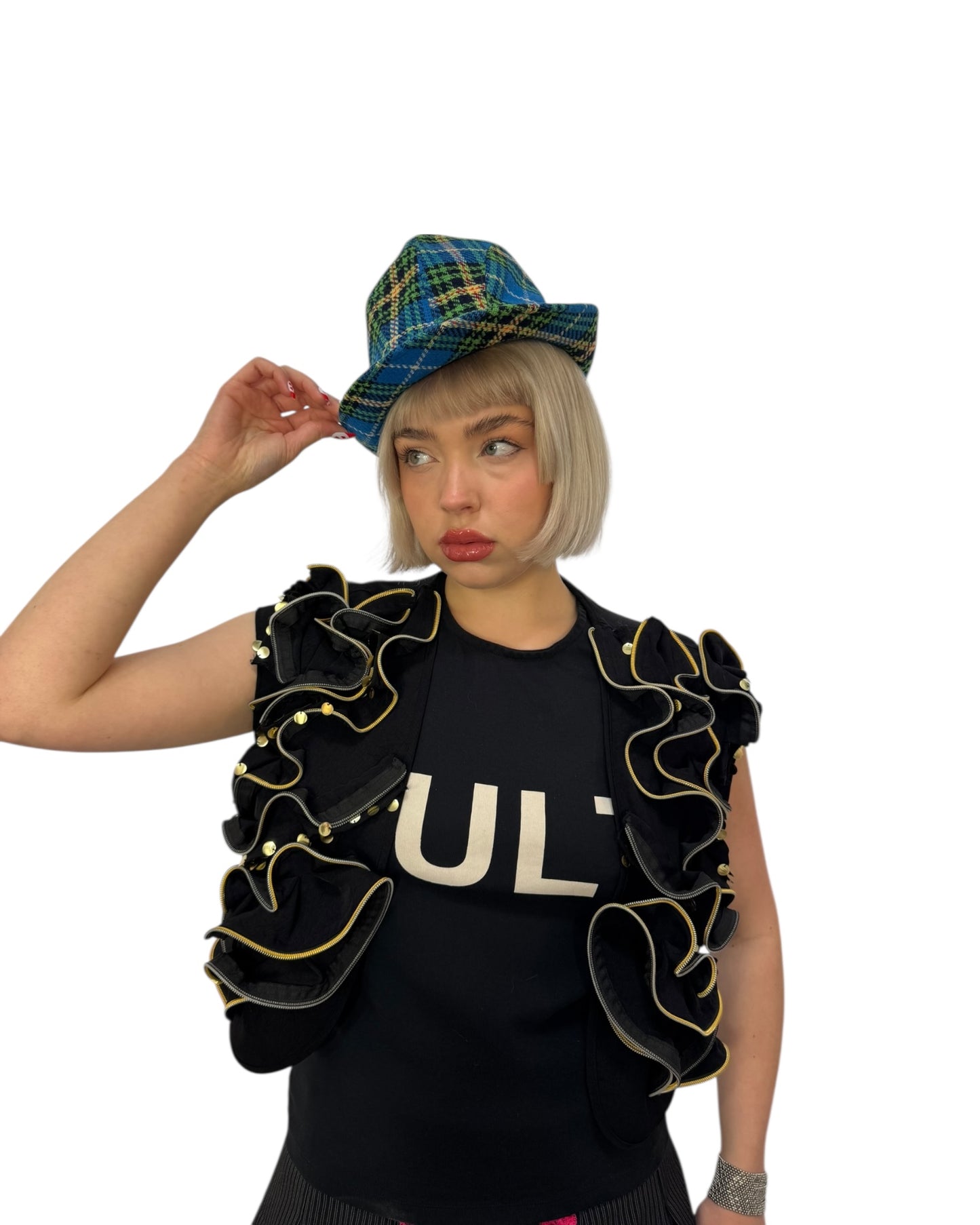 Cropped Zippered Vest