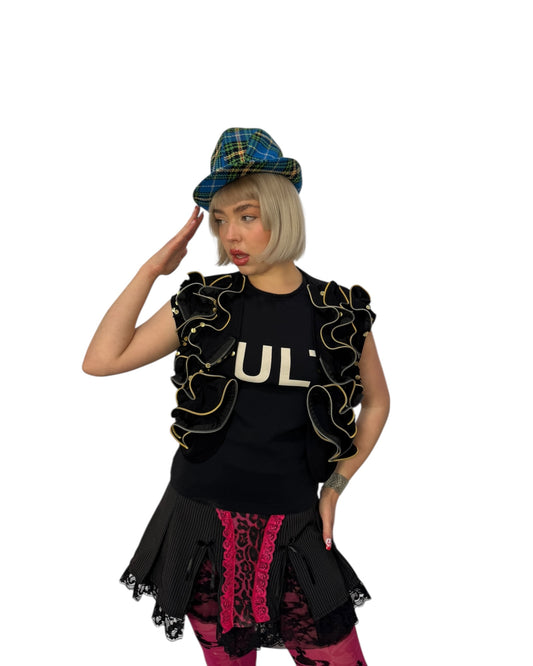 Cropped Zippered Vest