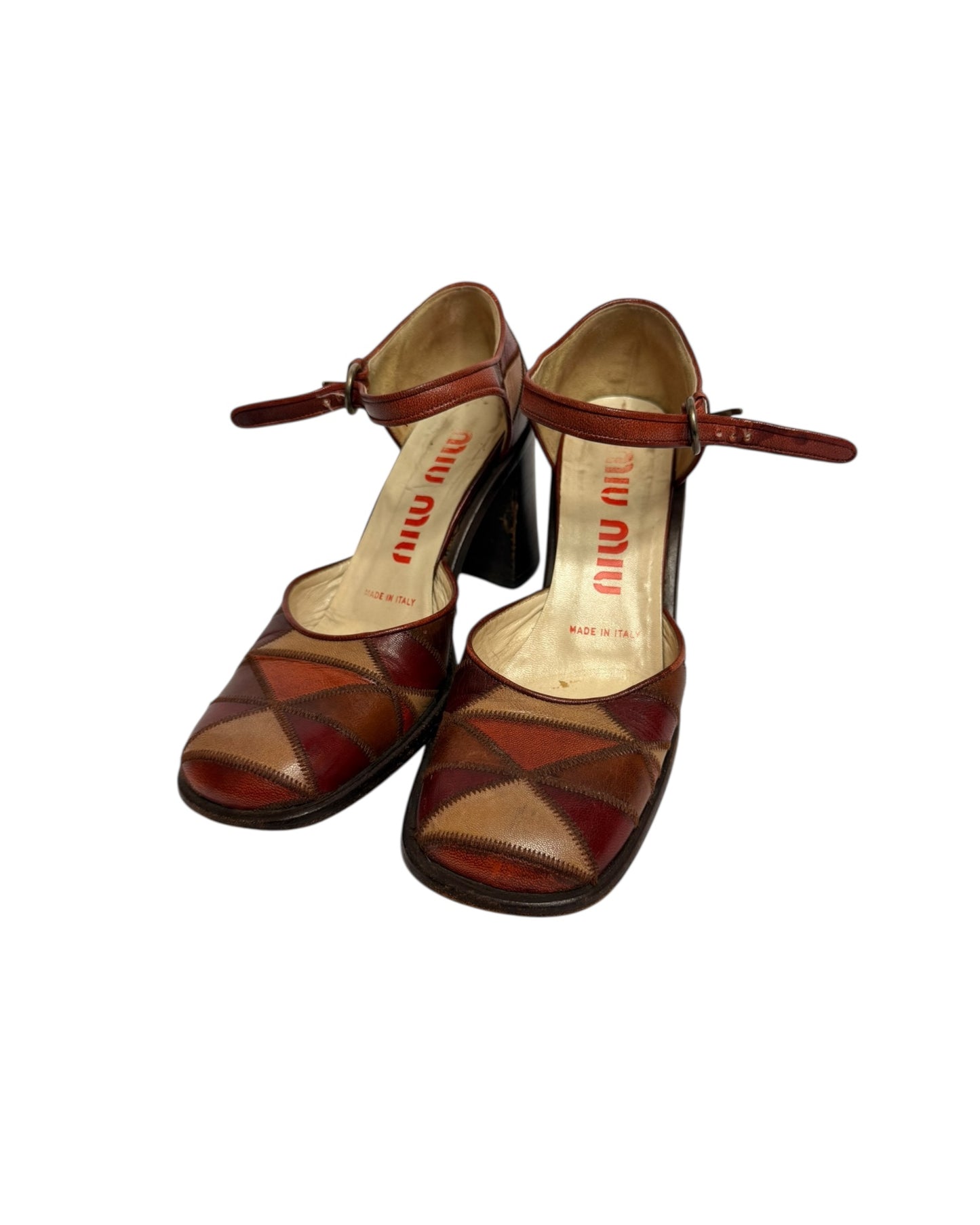 Miu Miu 1996 Leather Patchwork Maryjanes