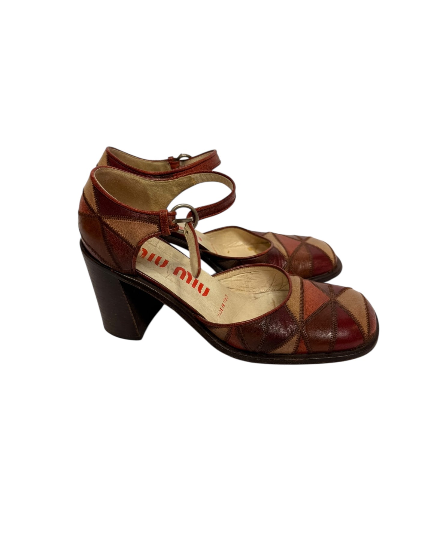 Miu Miu 1996 Leather Patchwork Maryjanes