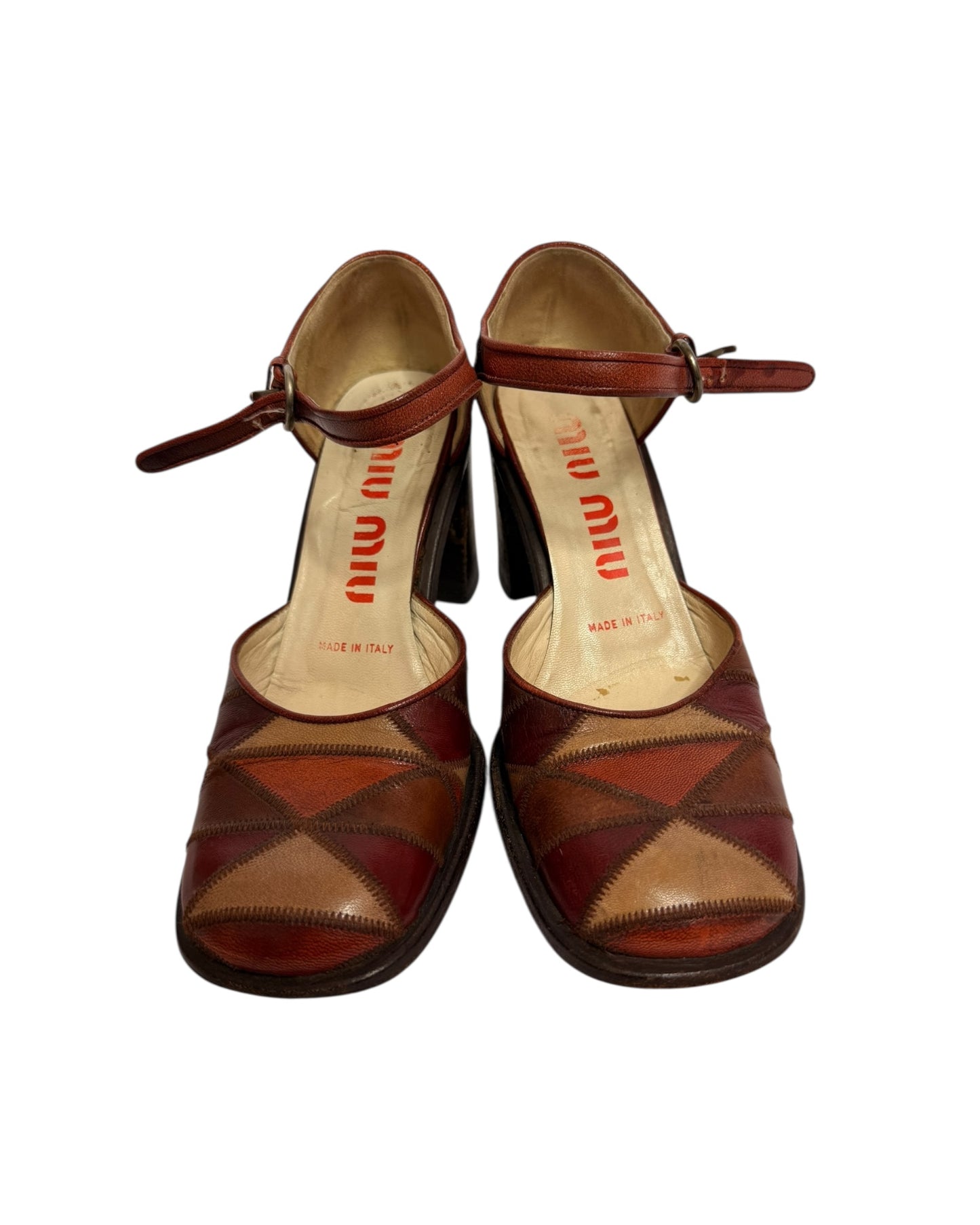 Miu Miu 1996 Leather Patchwork Maryjanes