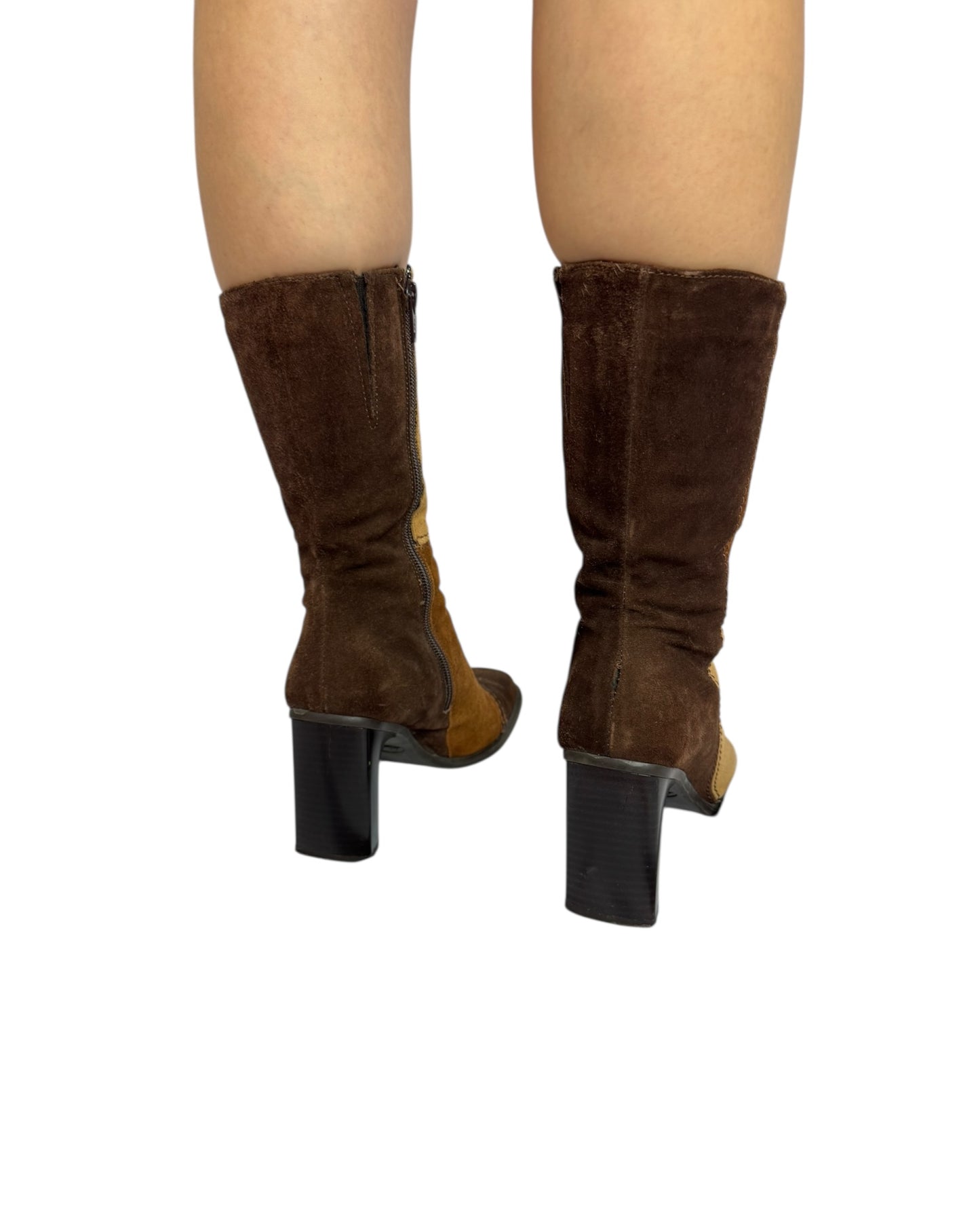 Aldo Patchwork Suede Boots