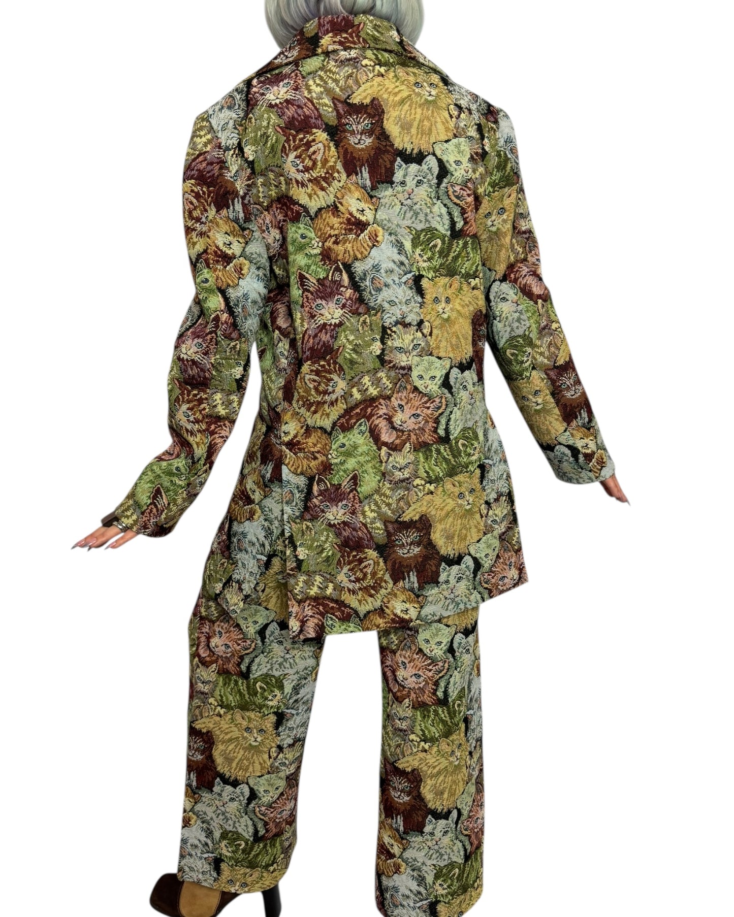 Cat Printed Pant Suit