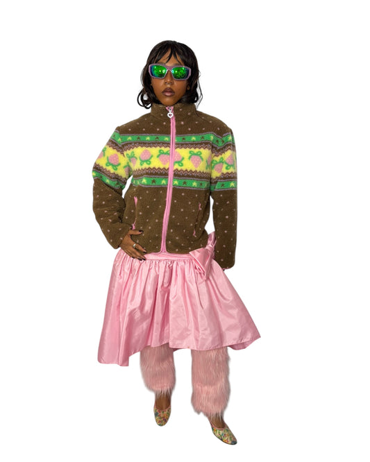 Strawberry Western Zip Fleece