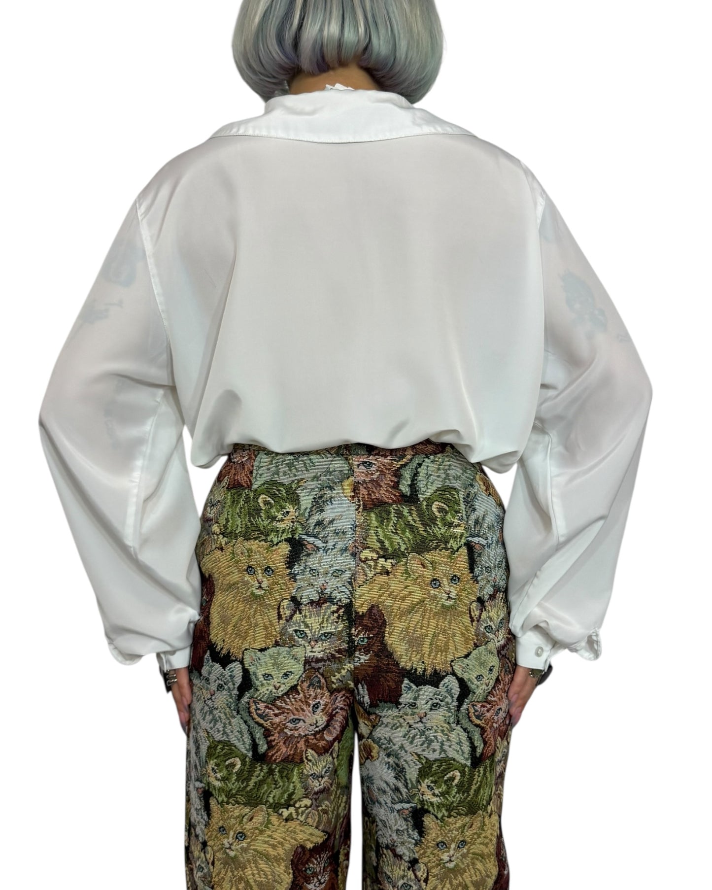 90s Dog Collared Blouse