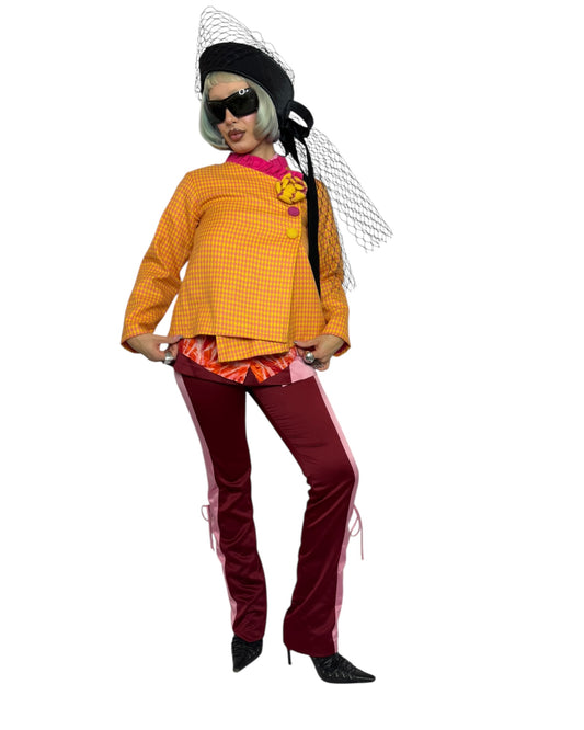 Y2K Houndstooth Blazer