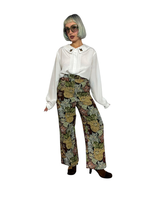 90s Dog Collared Blouse