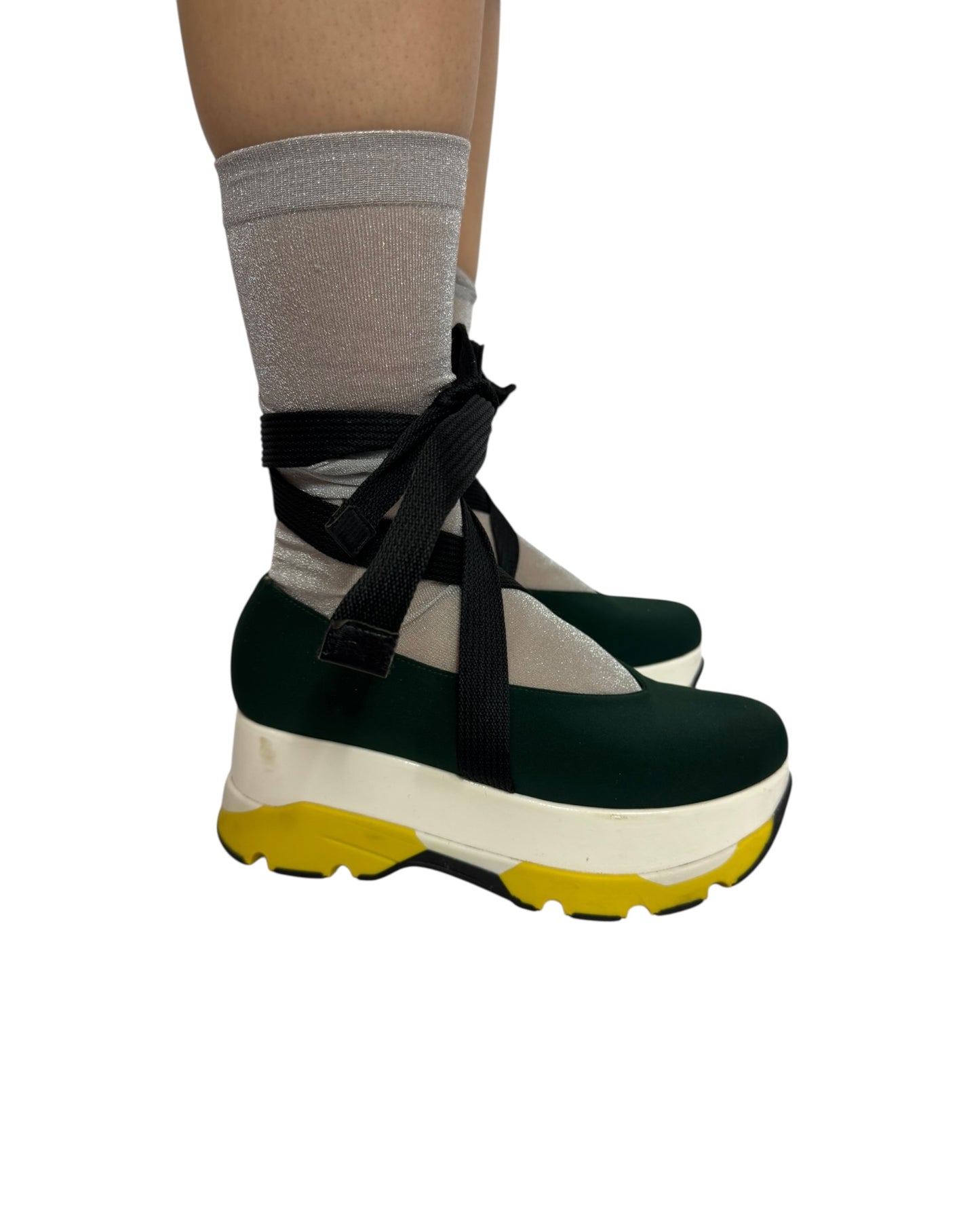 Marni Neoprene Lace up Platform