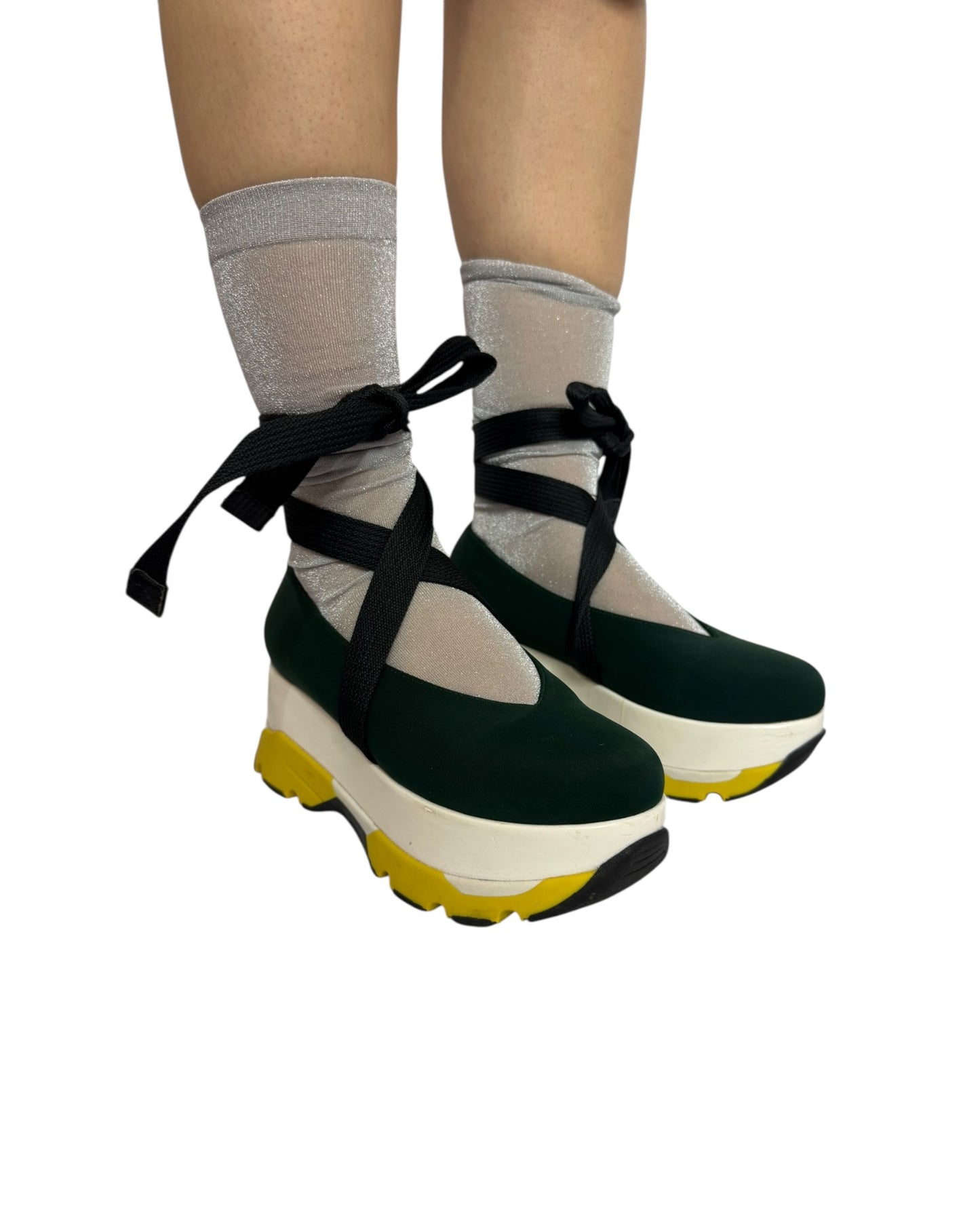 Marni Neoprene Lace up Platform