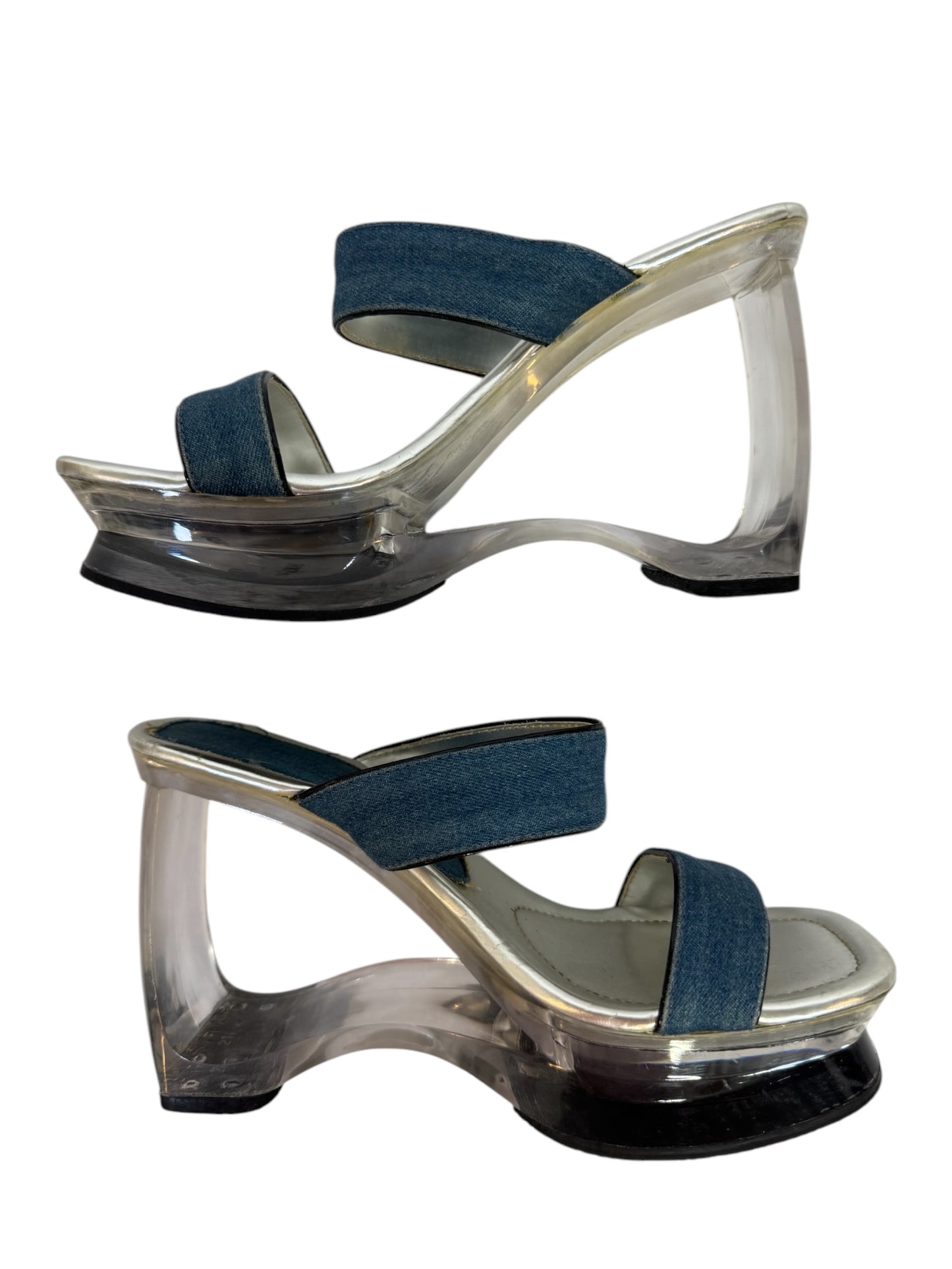 90's MUDD Clear Heeled Wedges