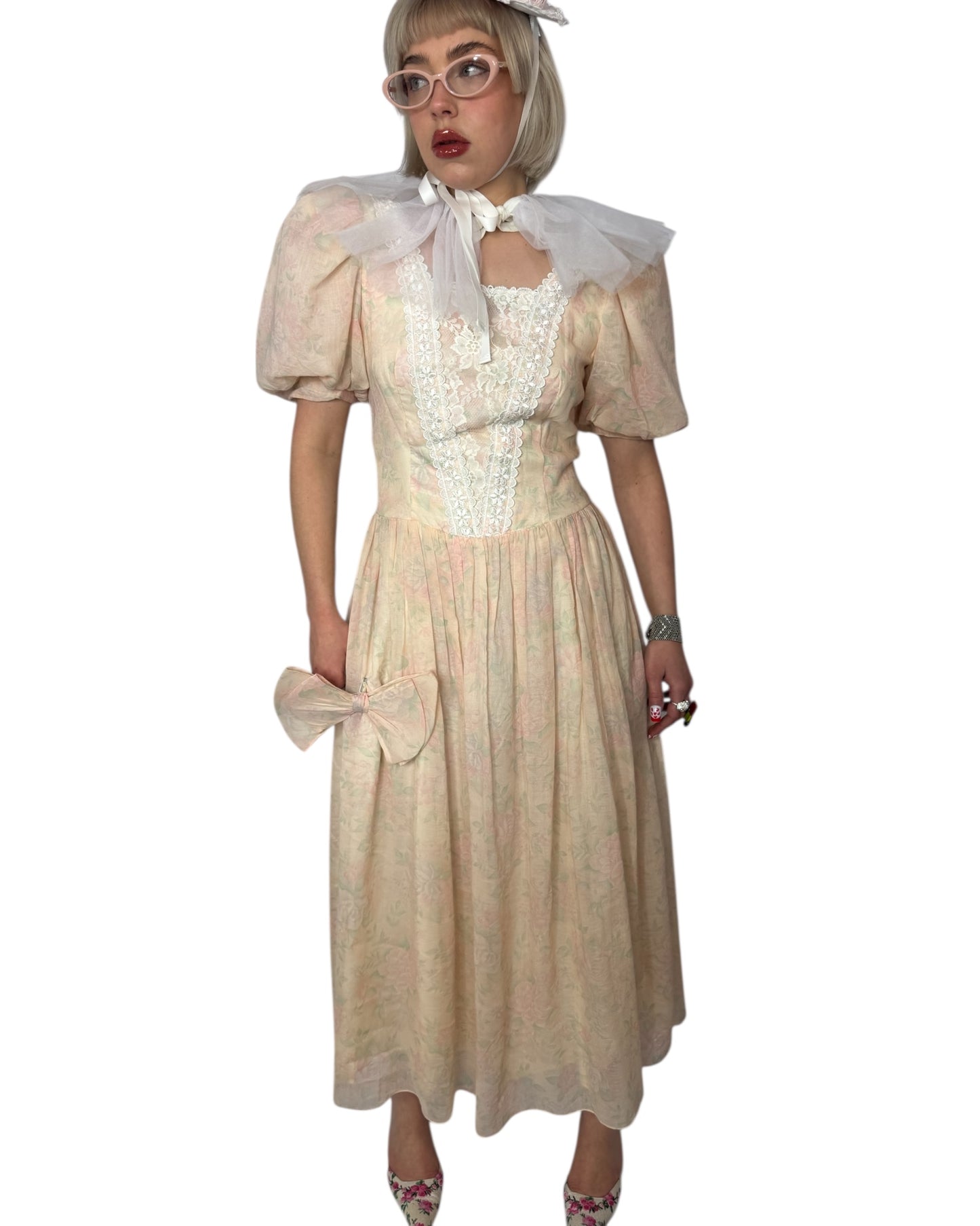 80s Puff Sleeve Gown