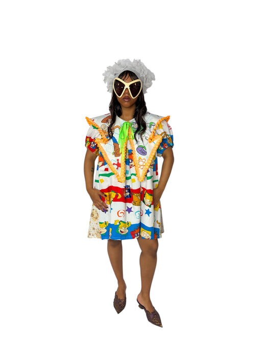 Handmade Upcycled Rugrats Dress + Collar