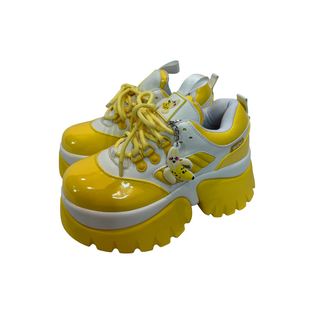 Koi Footwear Yellow Platform Sneakers