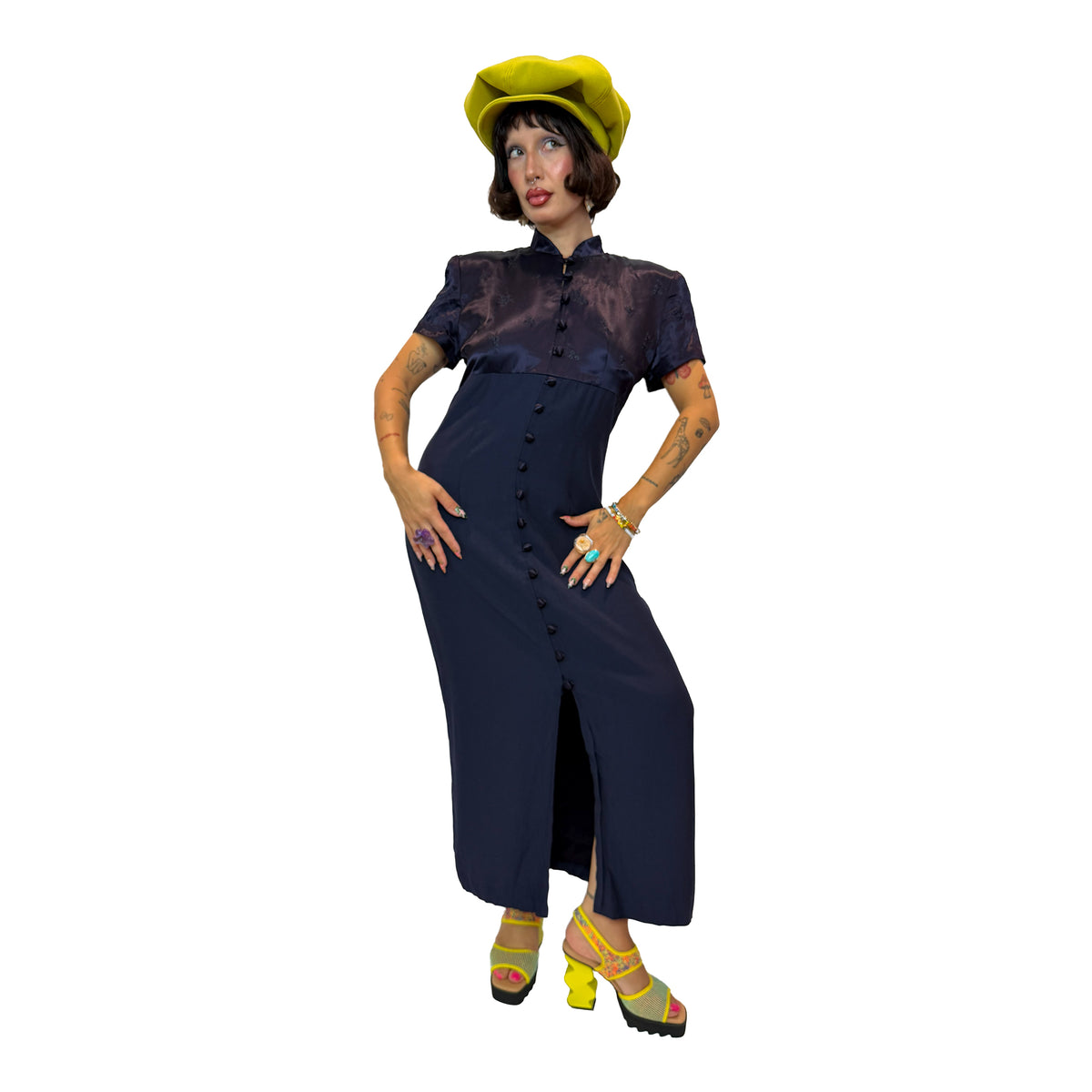 90s Navy Maxi Dress