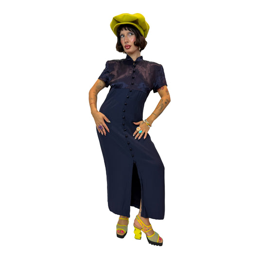 90s Navy Maxi Dress