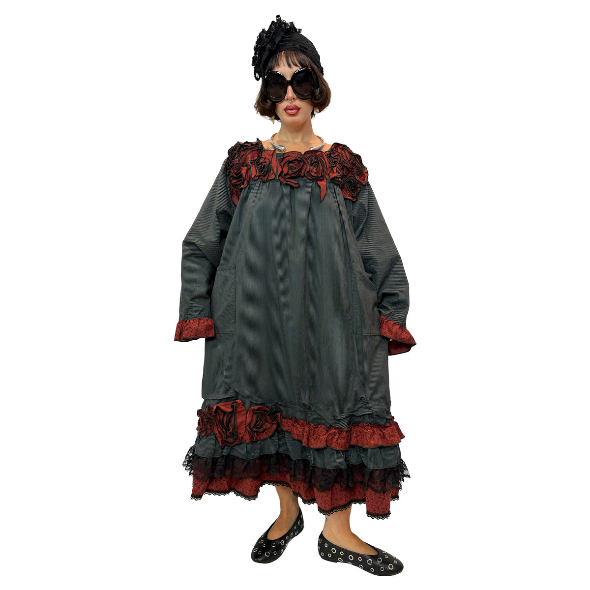 Rosette Ruffle Dress