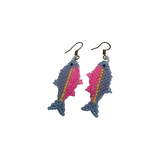 Beaded Fish Earrings