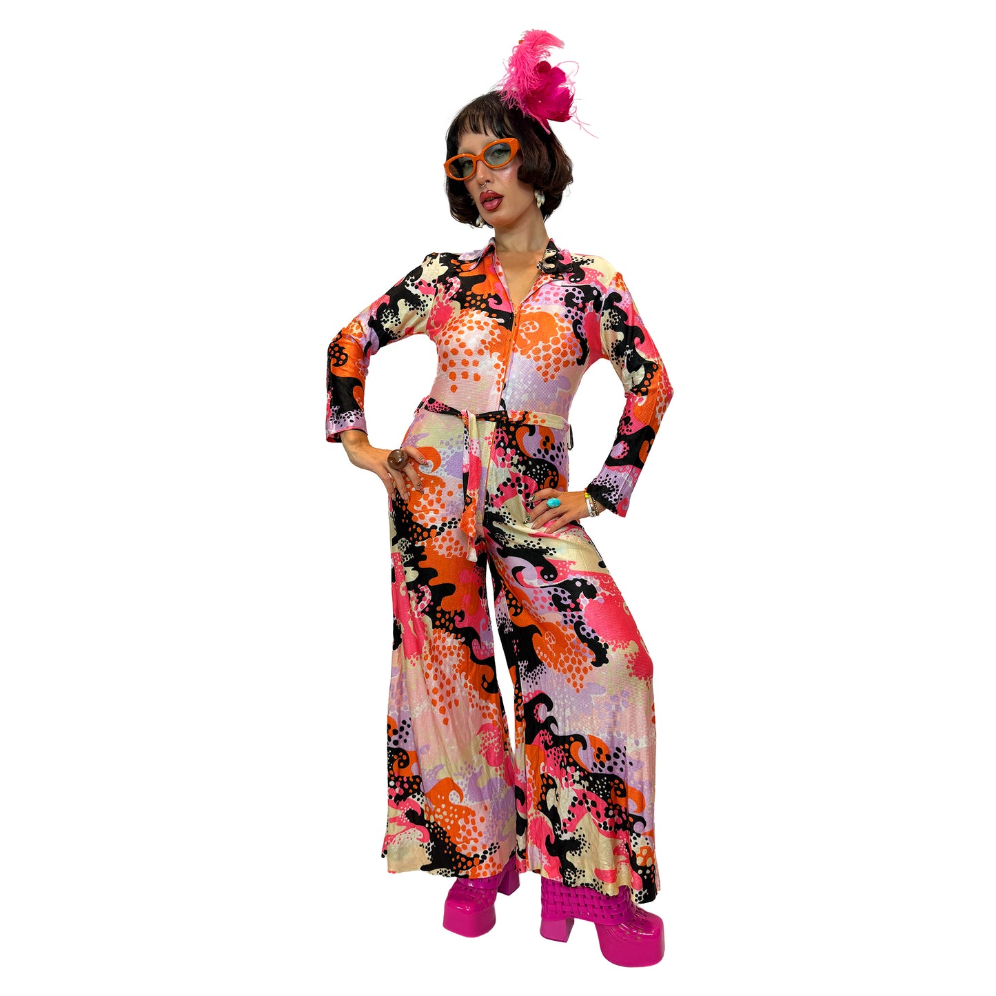 1960s Printed Jumpsuit