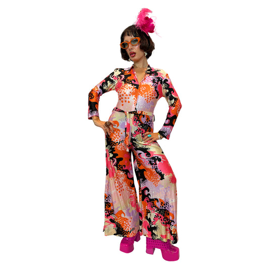 1960s Printed Jumpsuit