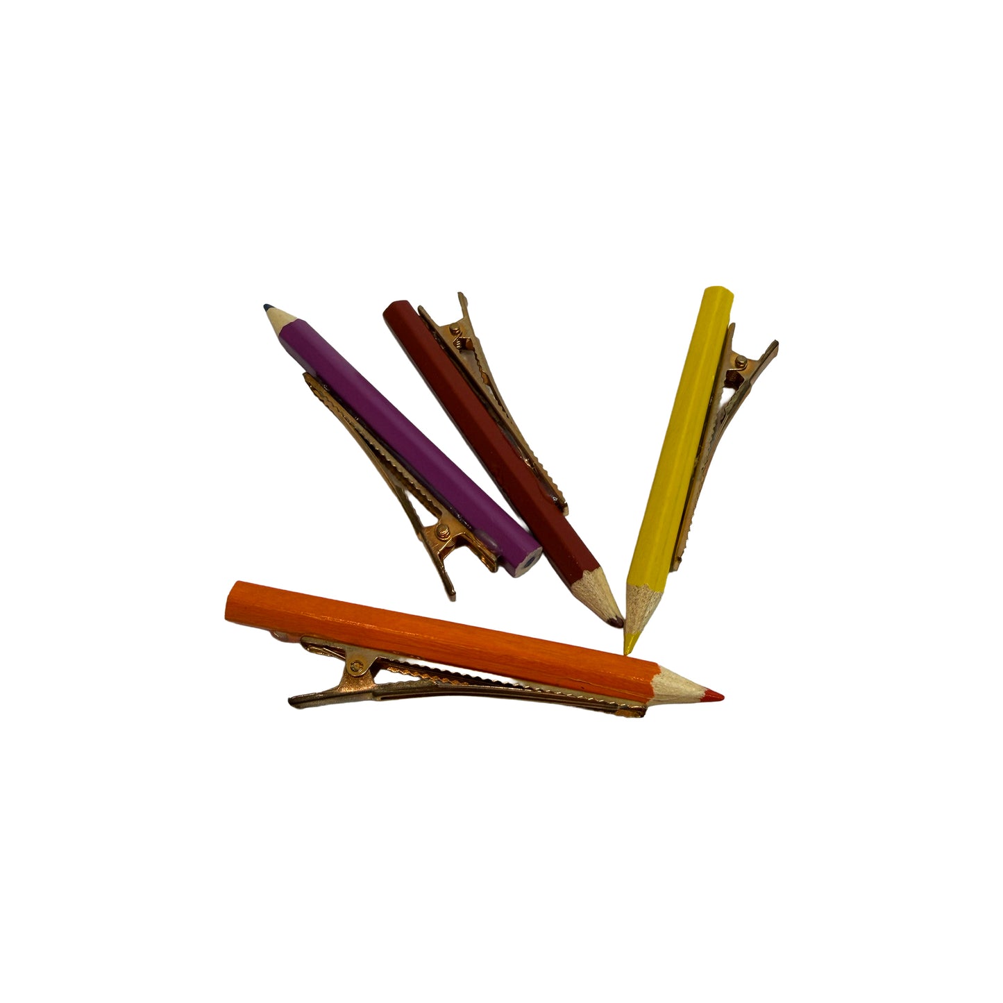 Pencil Crayon Hair Clips