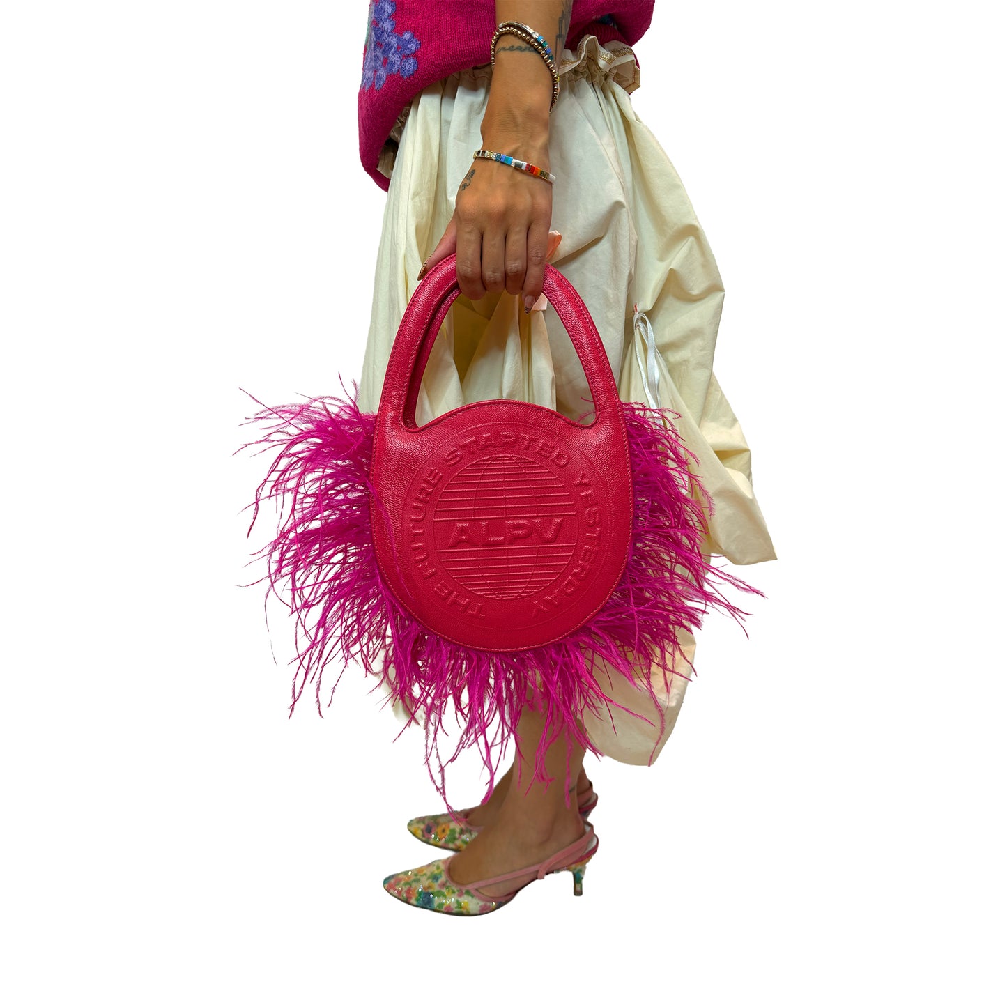 Pink Feather Purse
