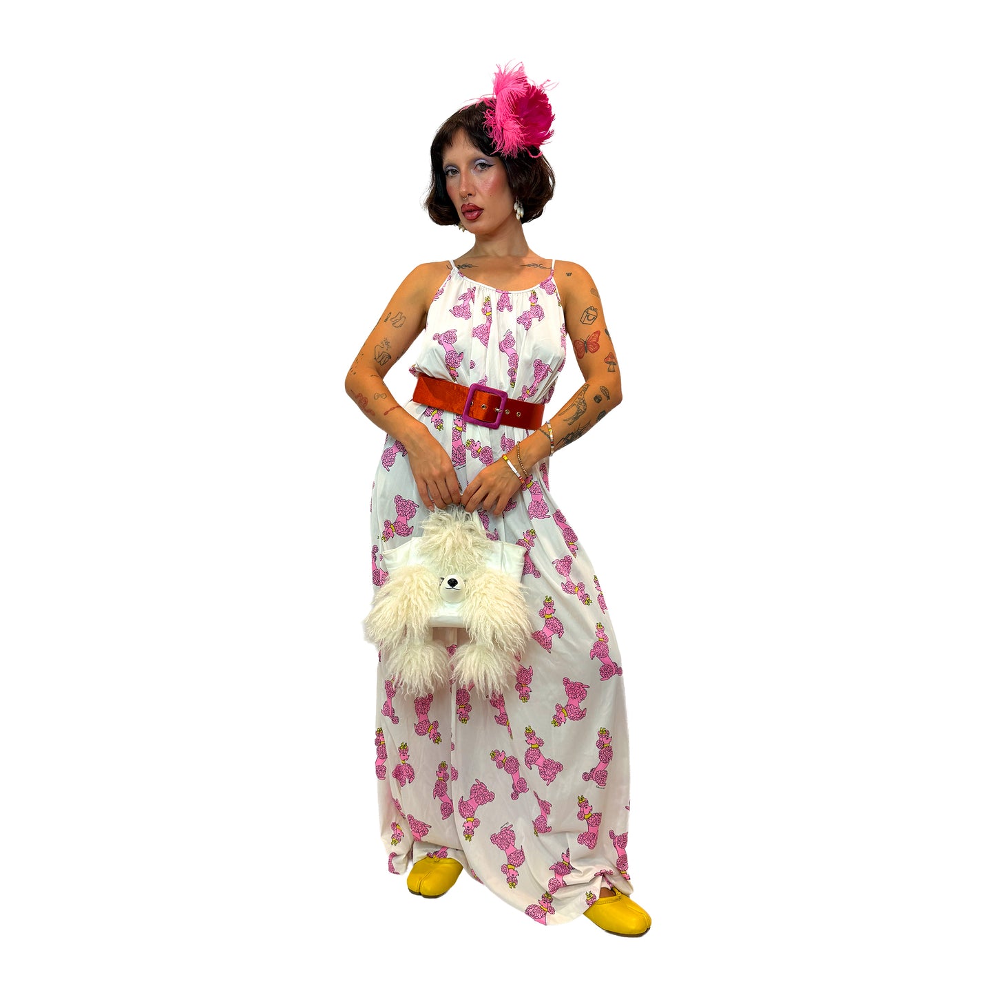 Poodle Print Maxi Dress