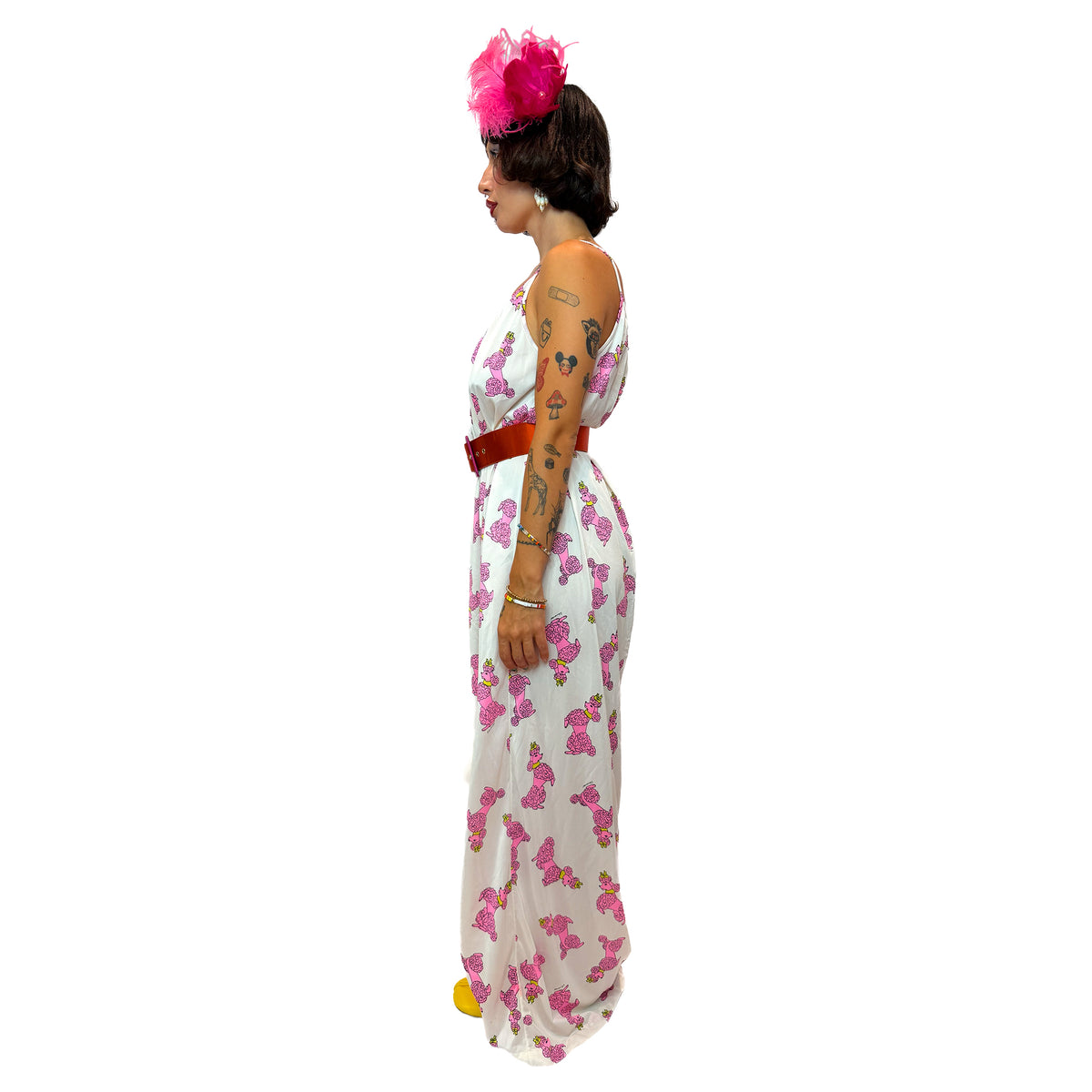 Poodle Print Maxi Dress