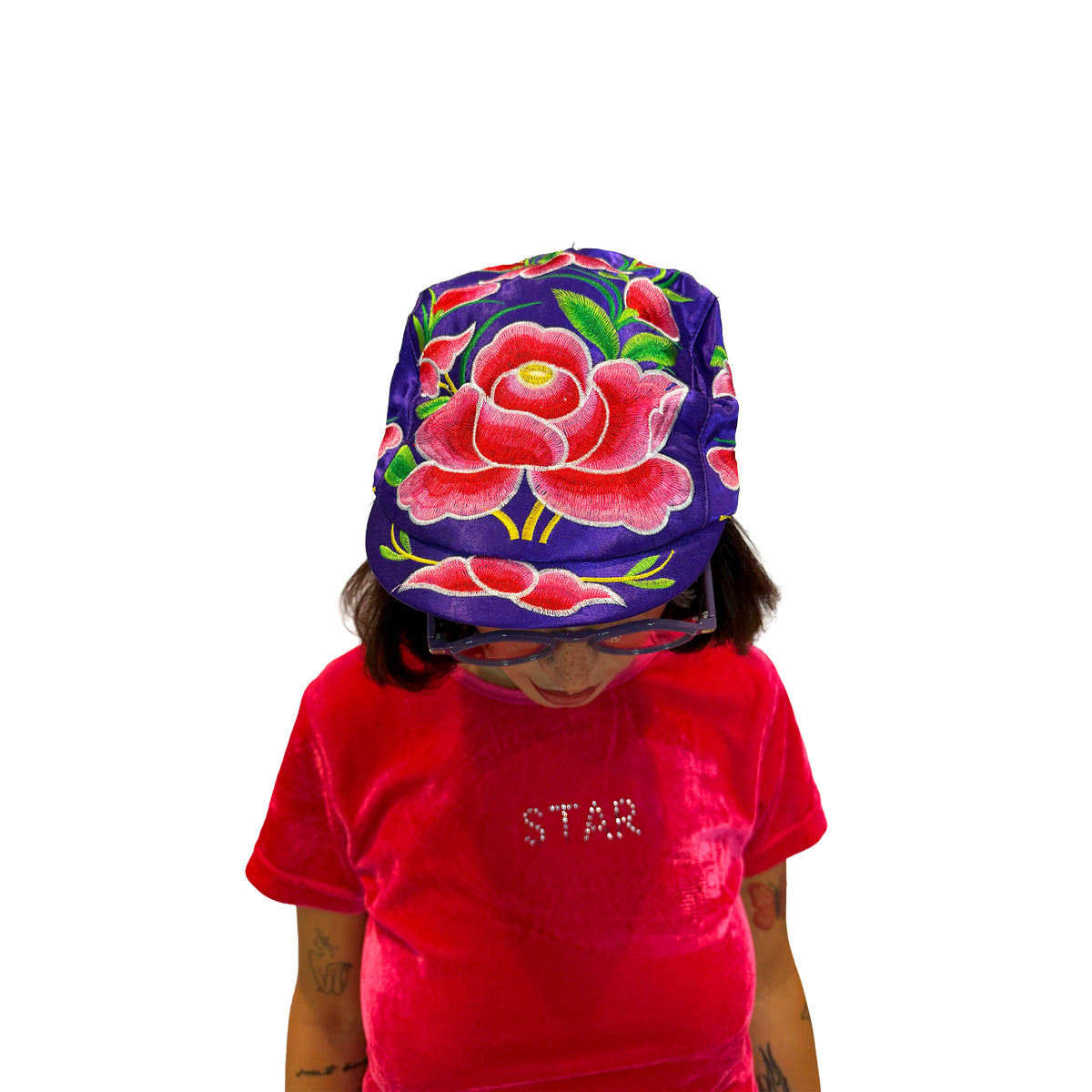 Floral Satin Cap