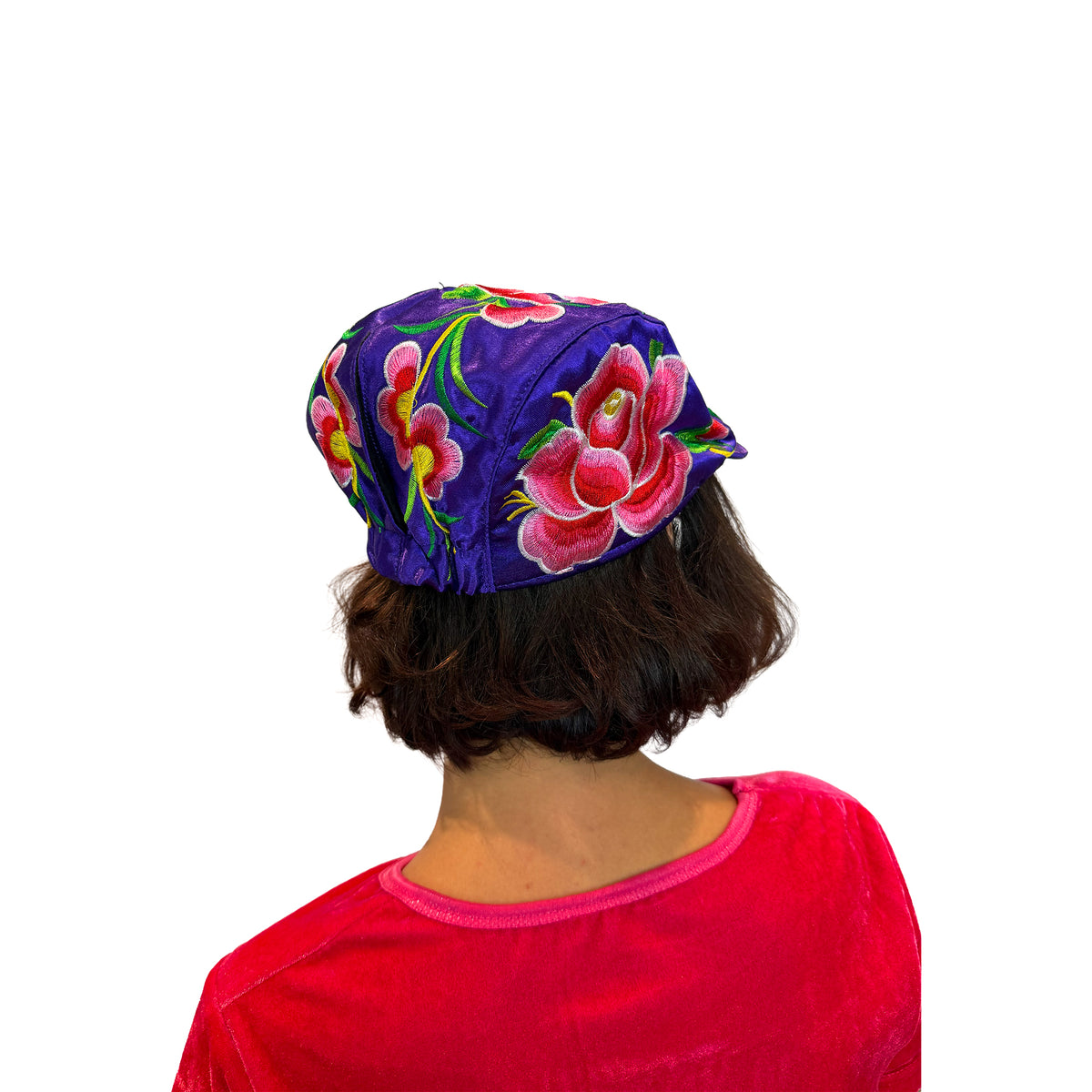 Floral Satin Cap