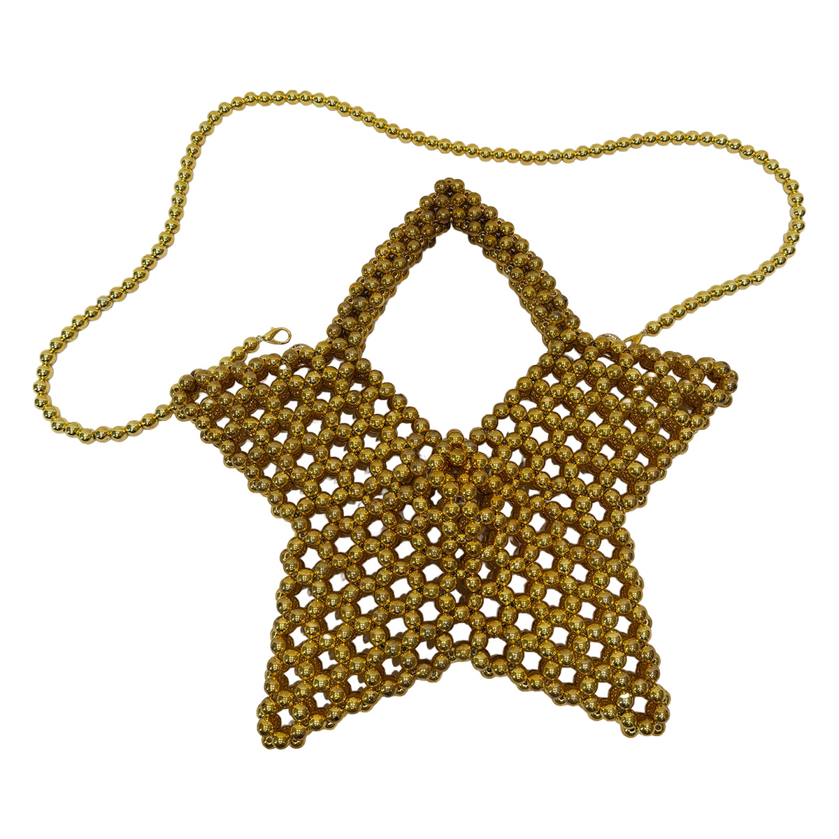 Gold Beaded Star Bag